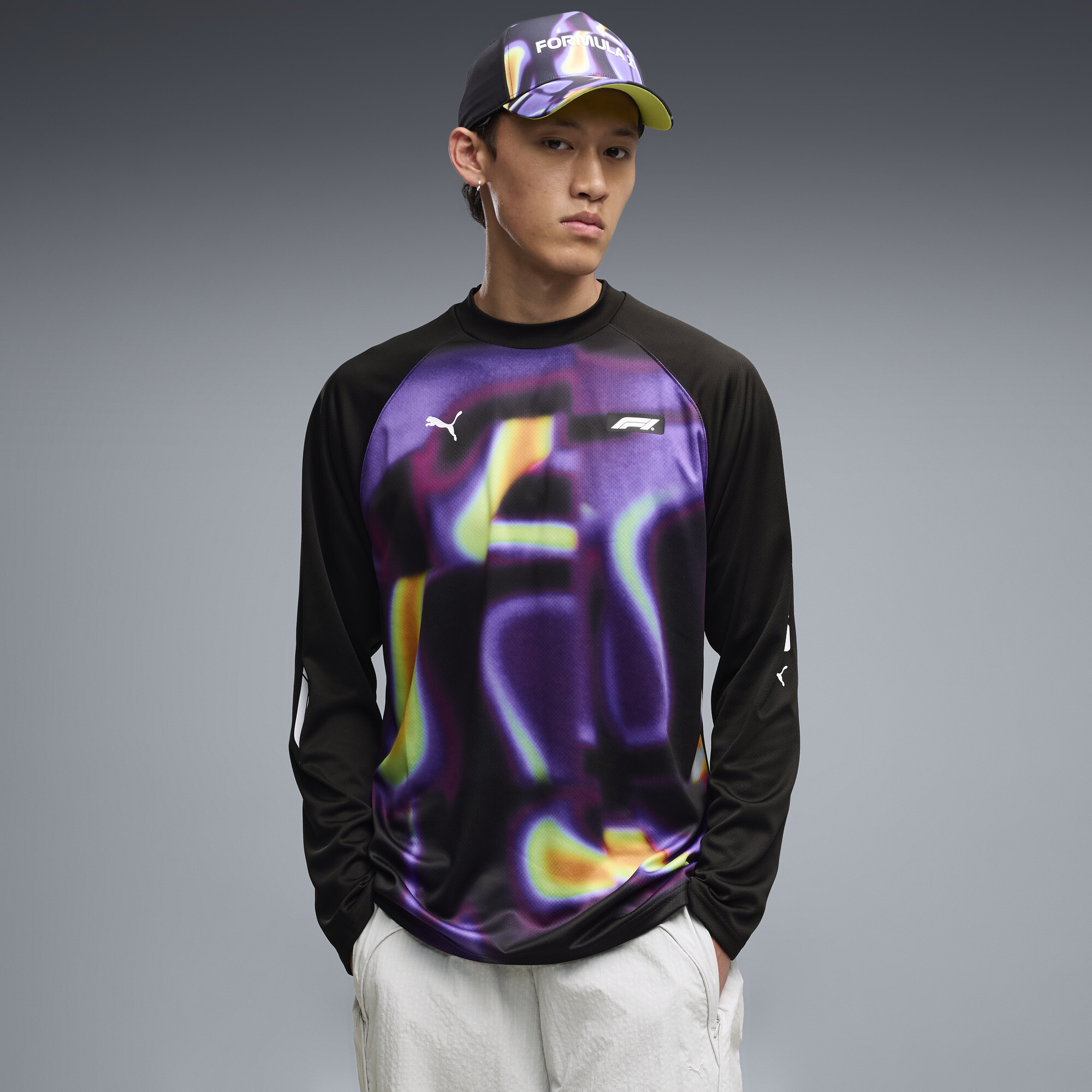 PUMA F1® Las Vegas Men's Long Sleeve T-Shirt in Black, Size M