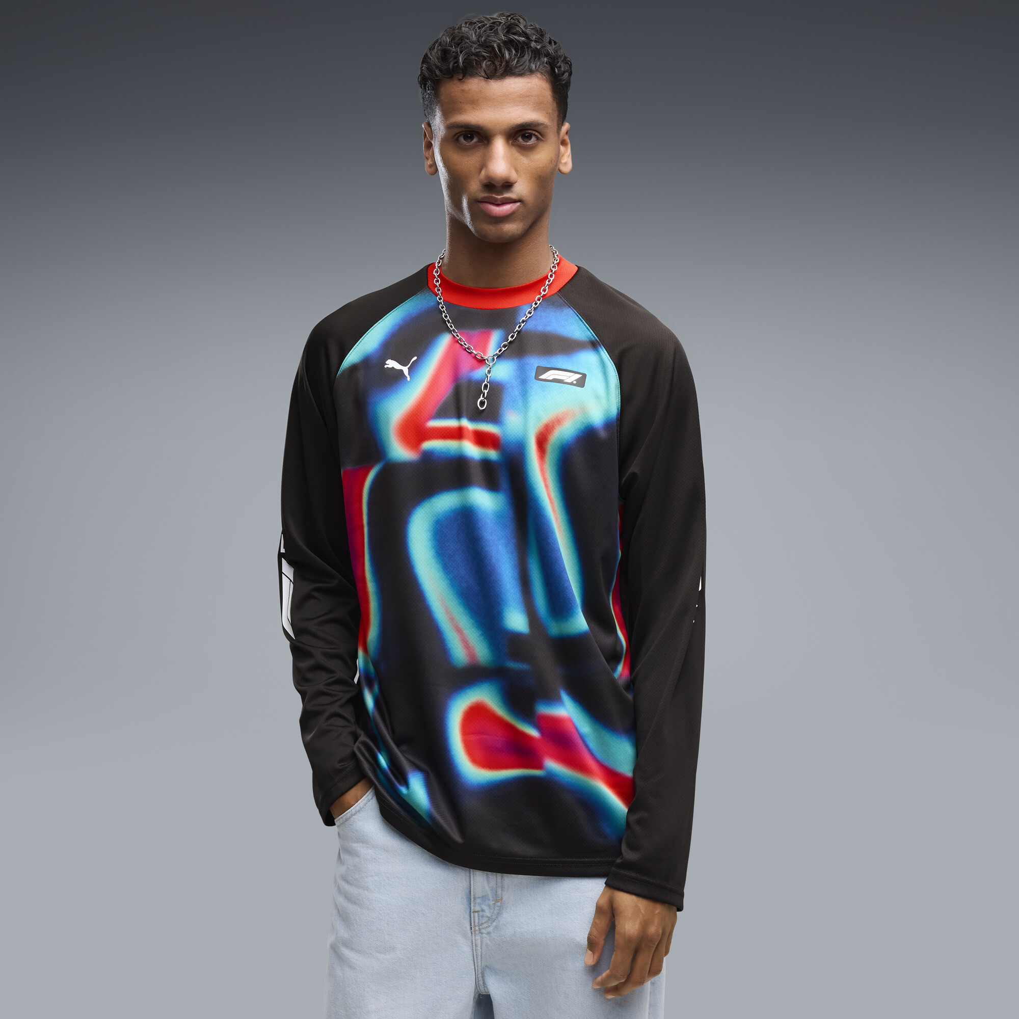 PUMA F1® Las Vegas Men's Long Sleeve T-Shirt in Red, Size M