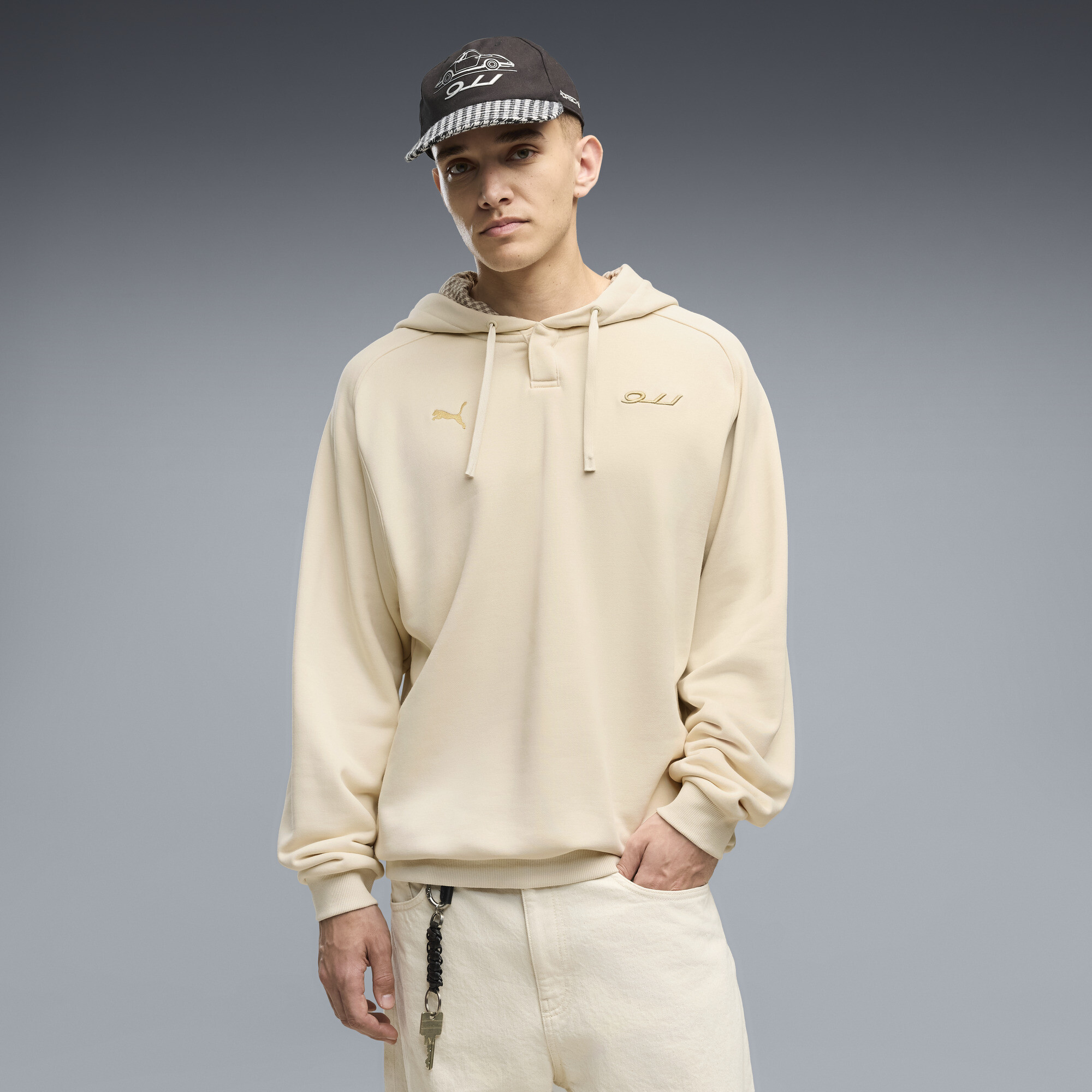 PUMA Porsche Legacy Men's Hoodie in White, Size XXL