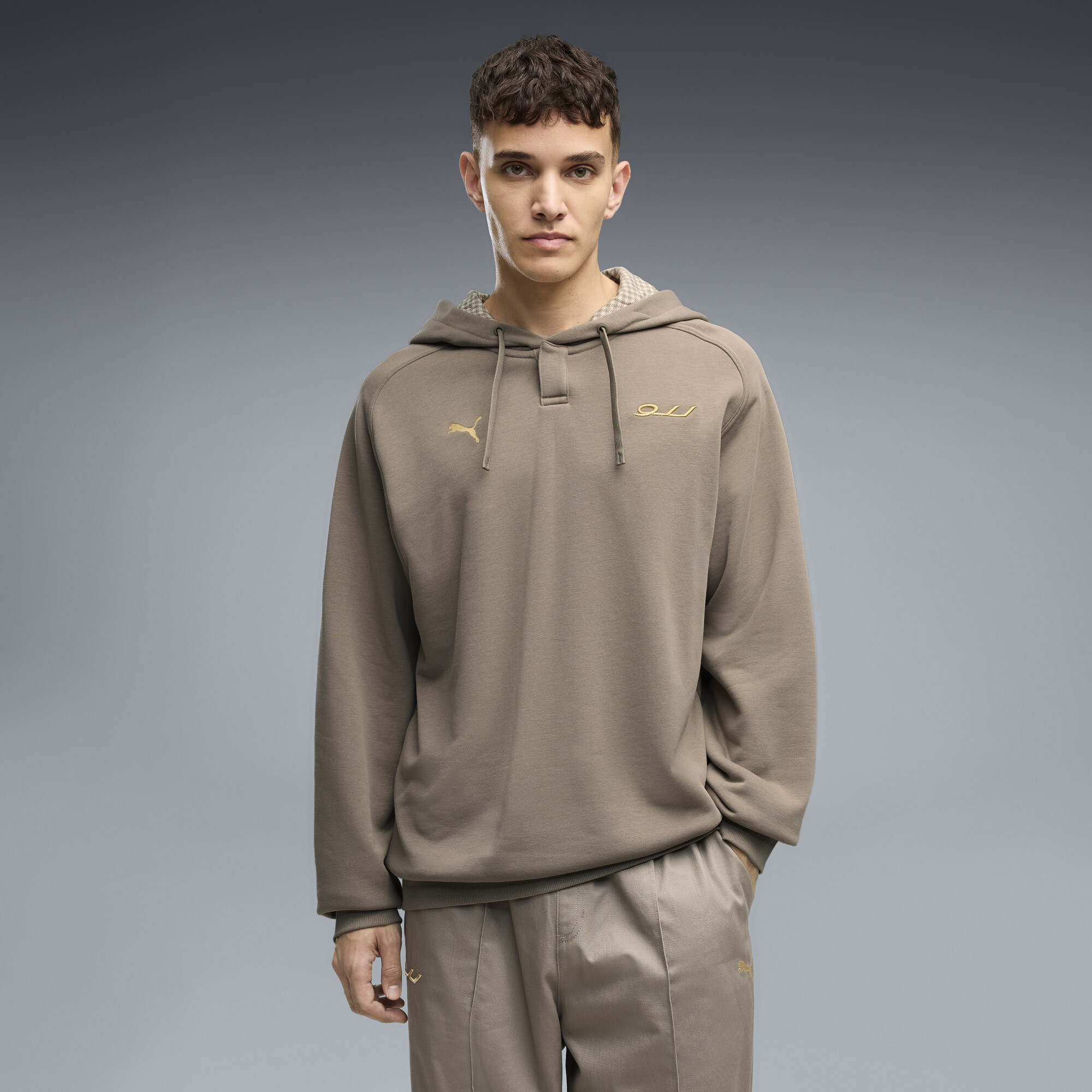 PUMA Porsche Legacy Men's Hoodie in Beige, Size M