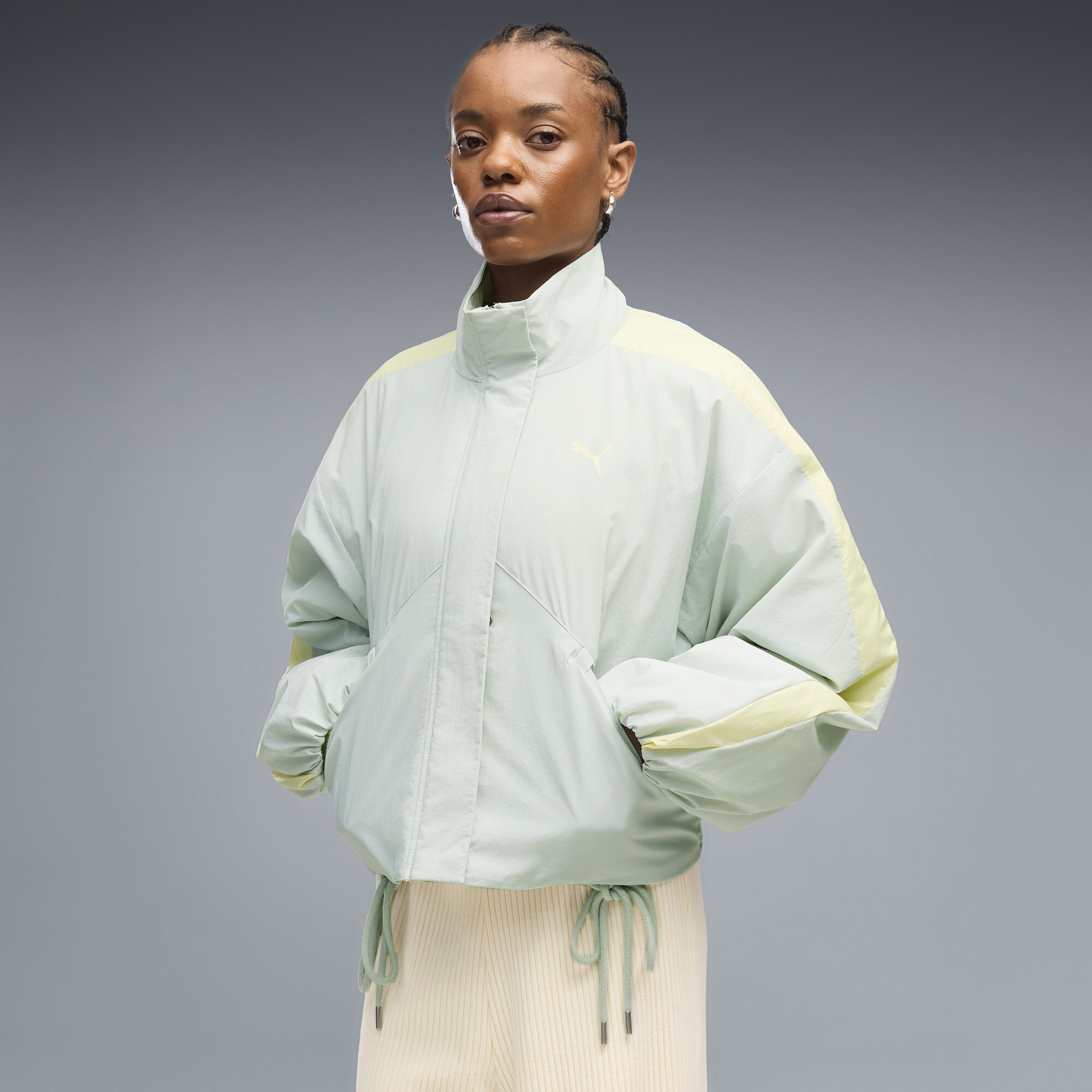 PUMA T7 PrimaLoft® Padded Kimono Jacket Women, Clothing, Créme De Mint, M