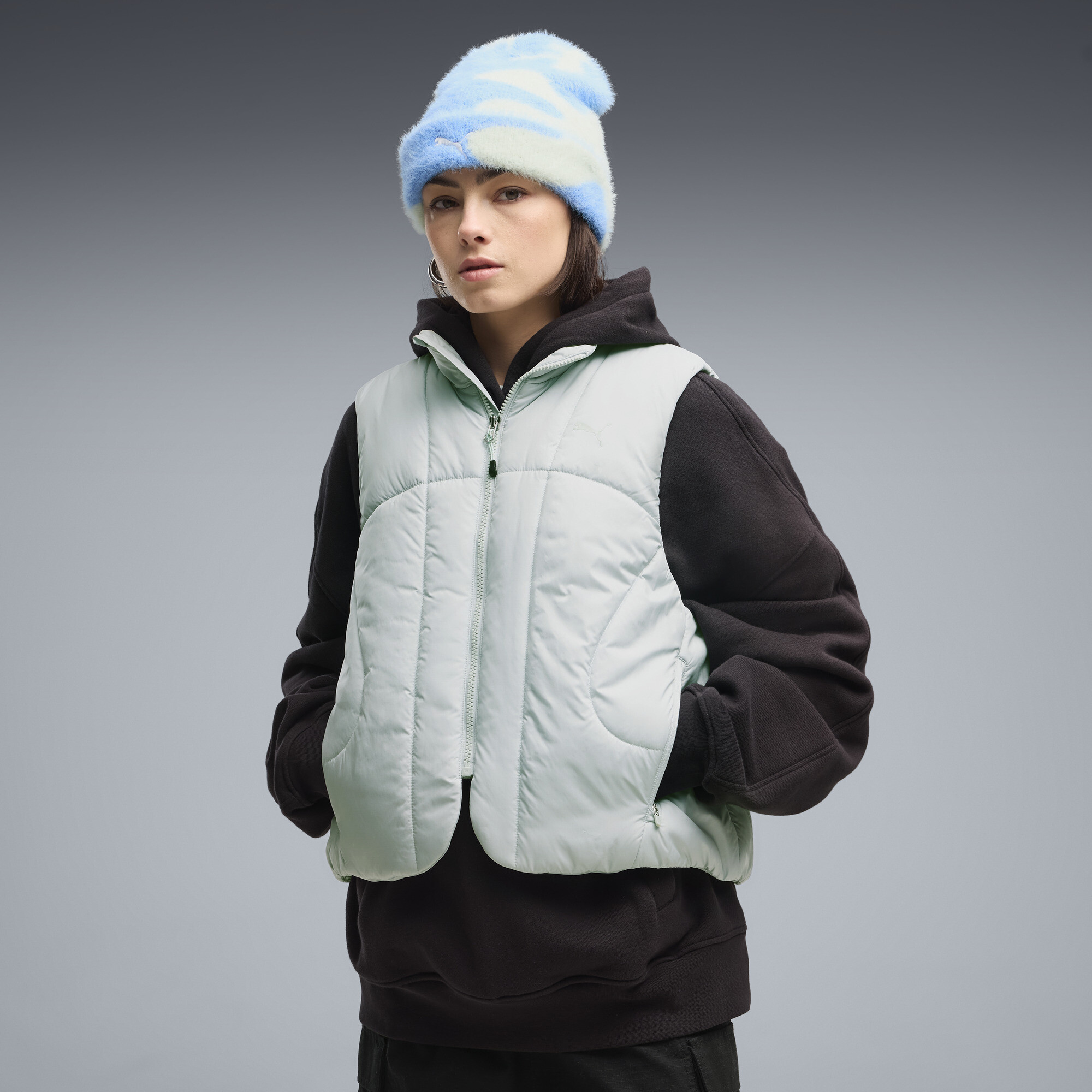 PUMATECH SENSE Pufferweste Damen, Kleidung, Grün, M