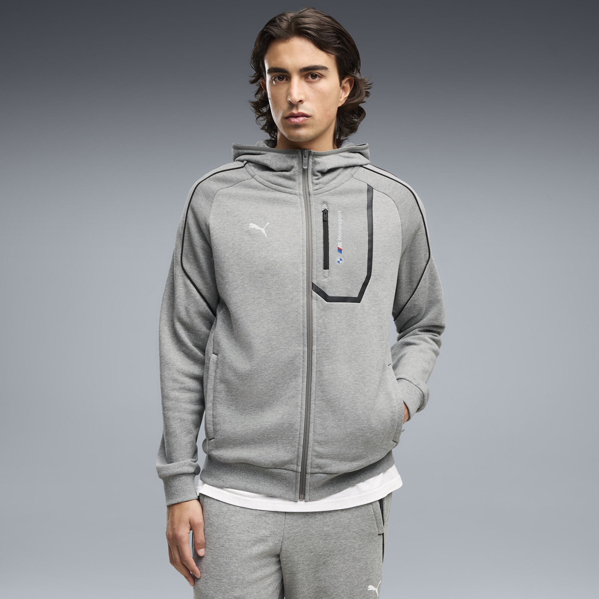 PUMA BMW M Motorsport Men's PM1 Jacket in Grey, Size XXL