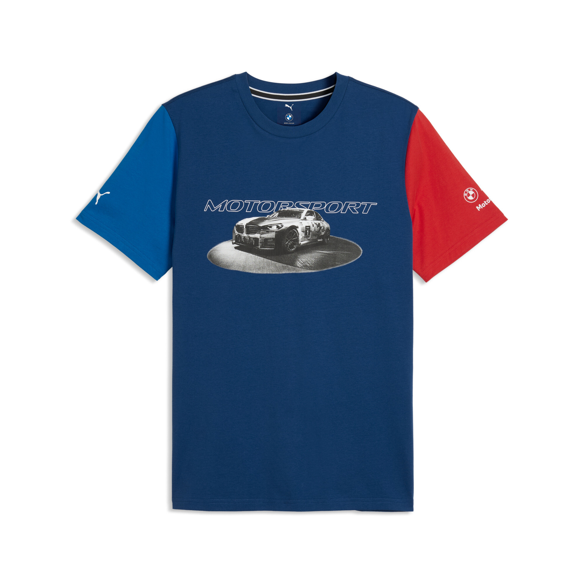 PUMA BMW M Motorsport Men's Graphic T-Shirt in Blue