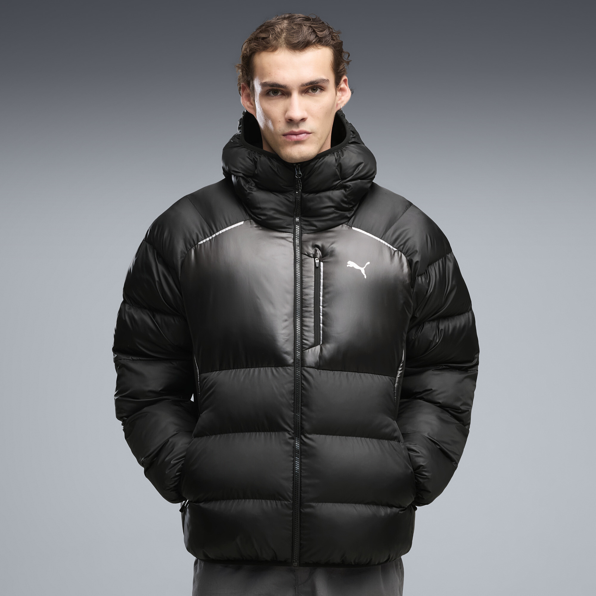 PUMATECH PrimaLoft® Pufferjacke Herren, Kleidung, Schwarz, M