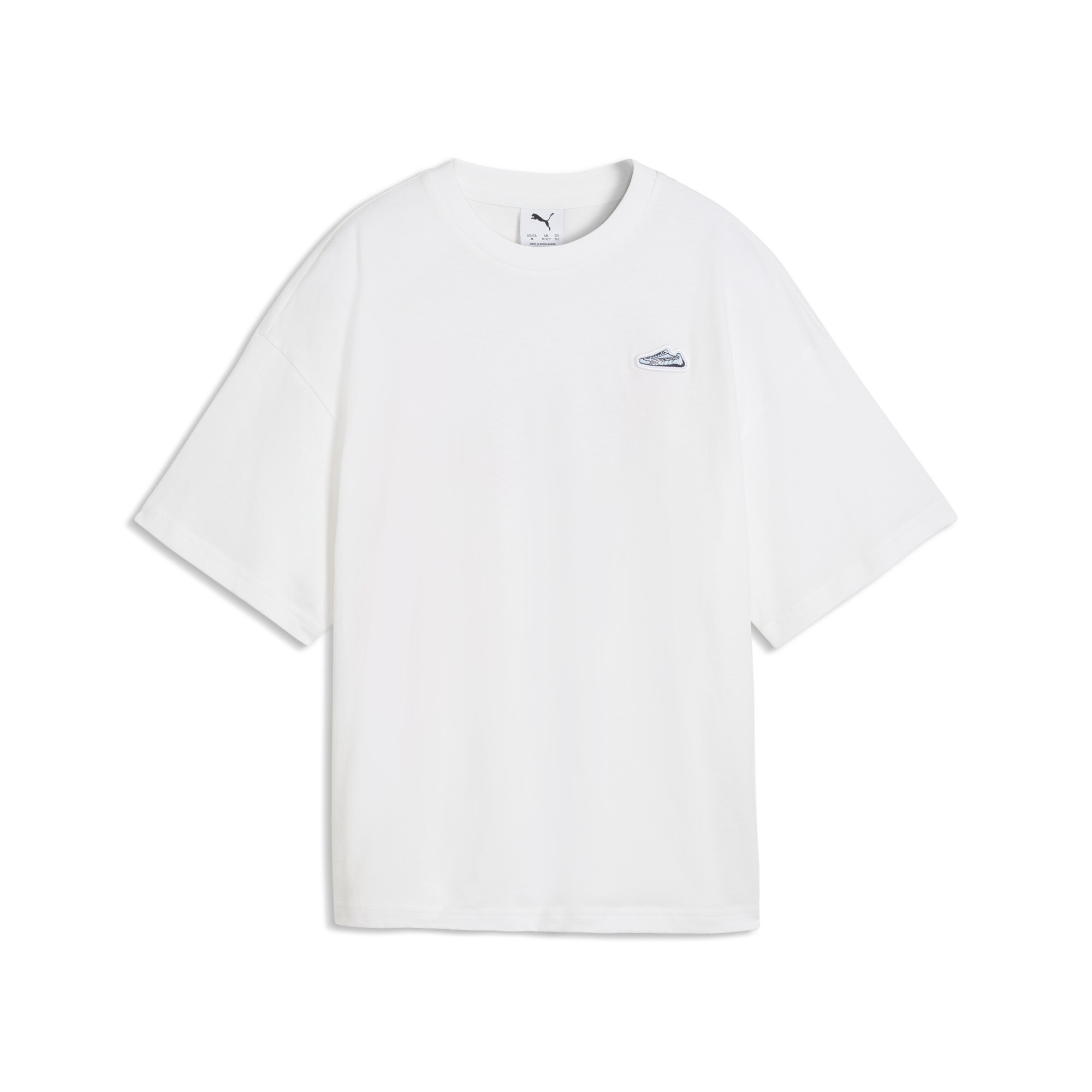 PUMA Graphics Speedcat Oversized T-shirt voor Dames, Wit, Maat 9-10Y