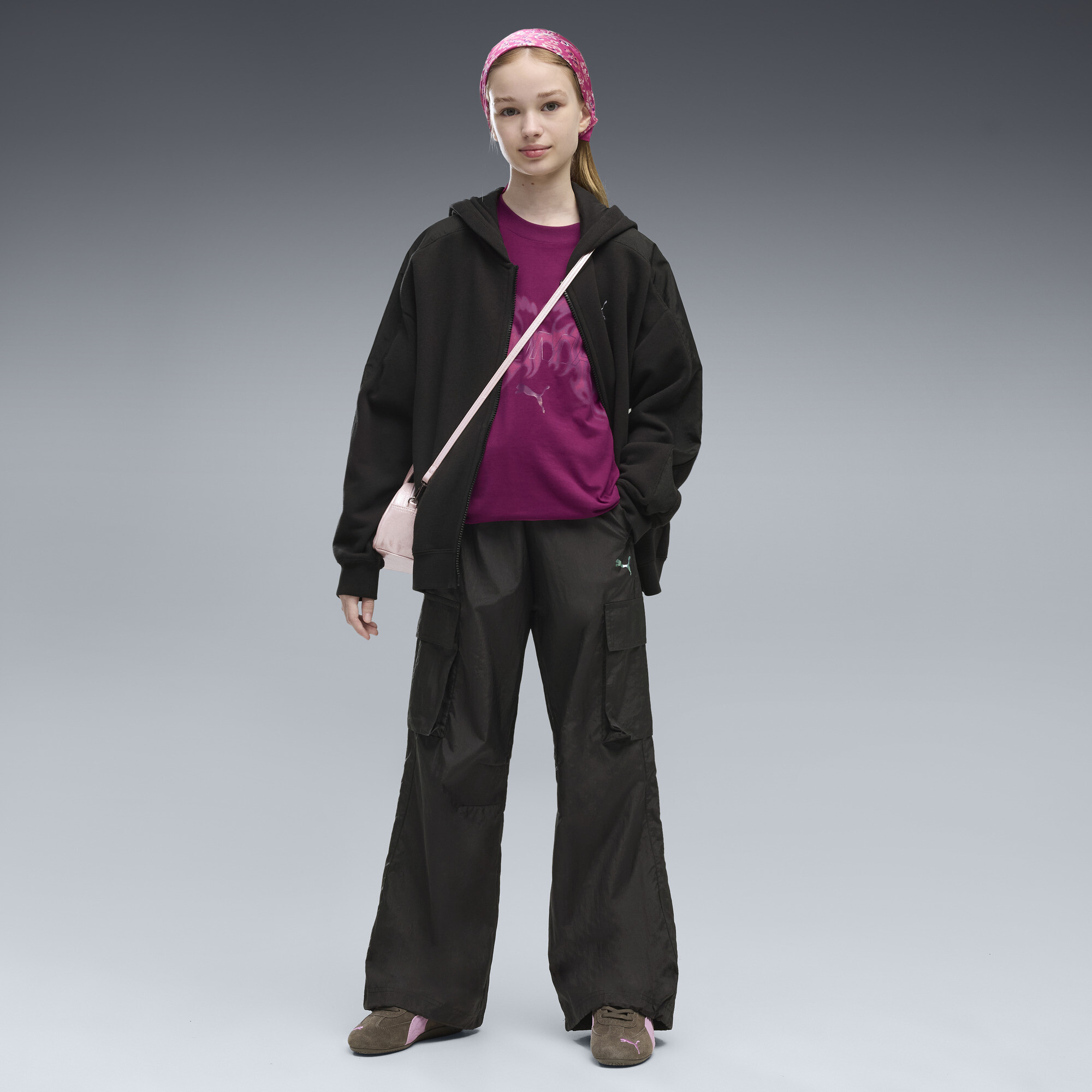 PUMA Midnight Shadow Relaxed Cargohose Teenager, Accessoires, Schwarz, 9-10Y