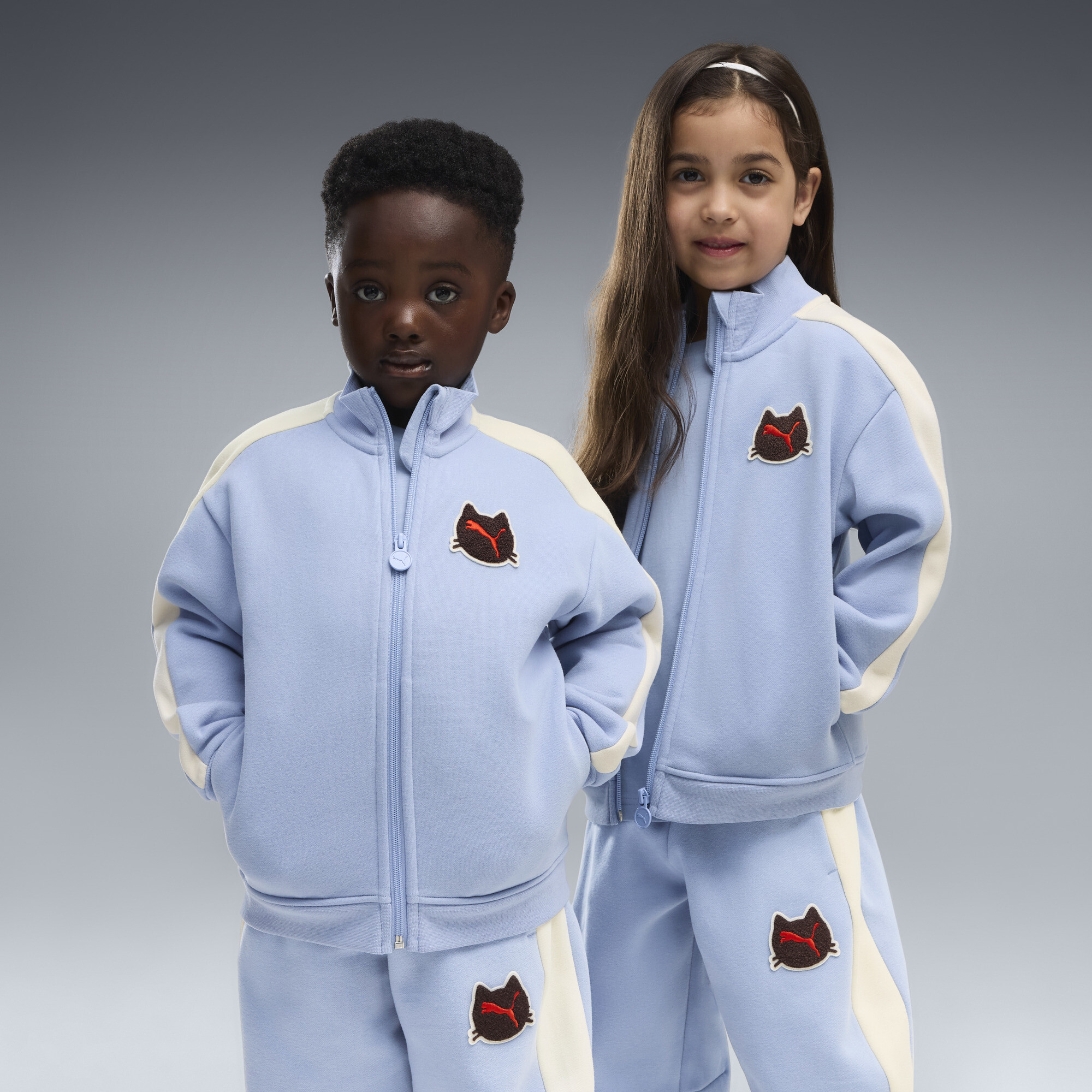 PUMA T7 Imaginary Friend Relaxed jack met volledige rits, Blauw, Maat 6-7Y