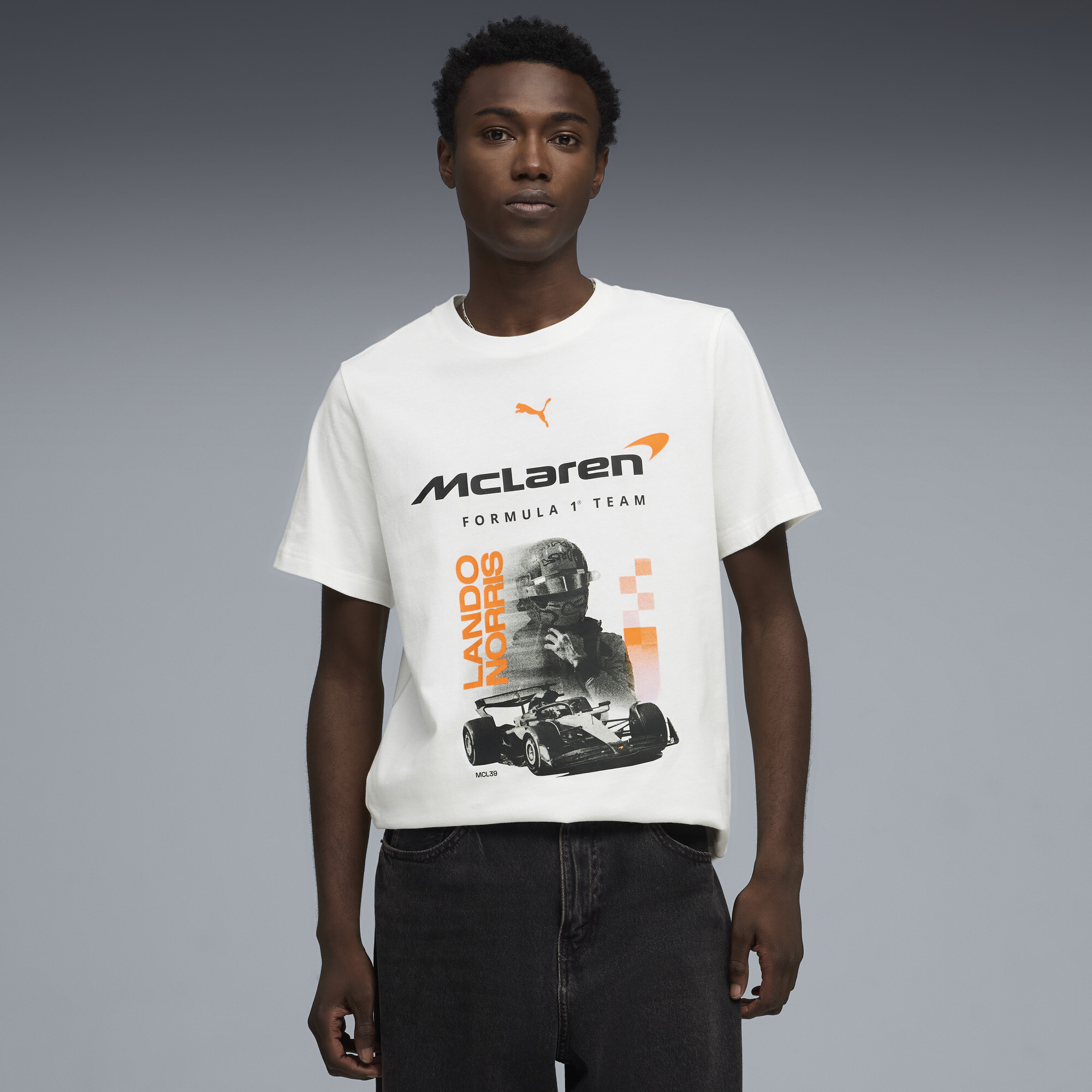 PUMA McLAREN RACING Norris T-shirt voor Heren, Wit, Maat XXL thumbnail 4