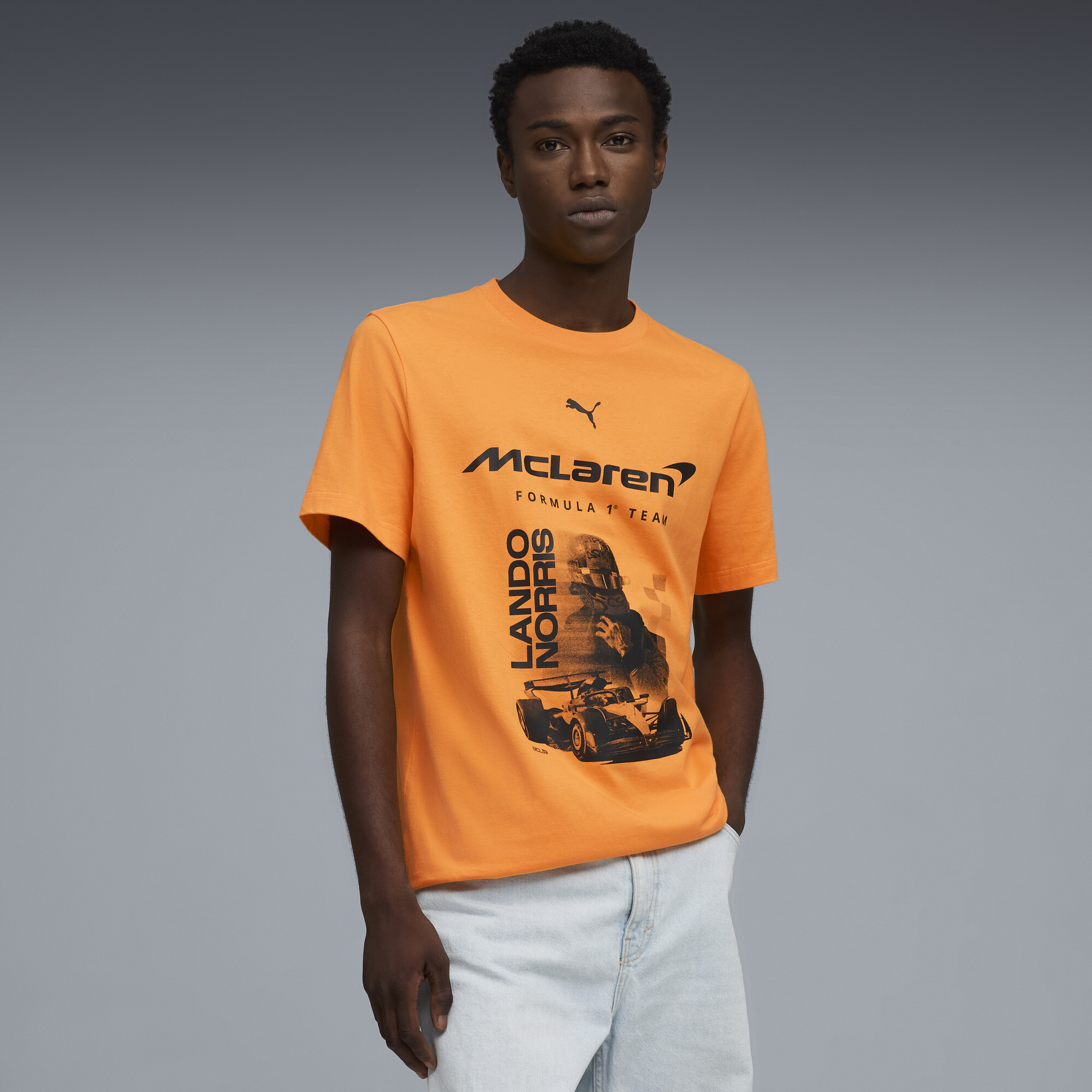 PUMA McLAREN MASTERCARD F1 TEAM Men's Replica Norris T-Shirt in Orange, Size XXL