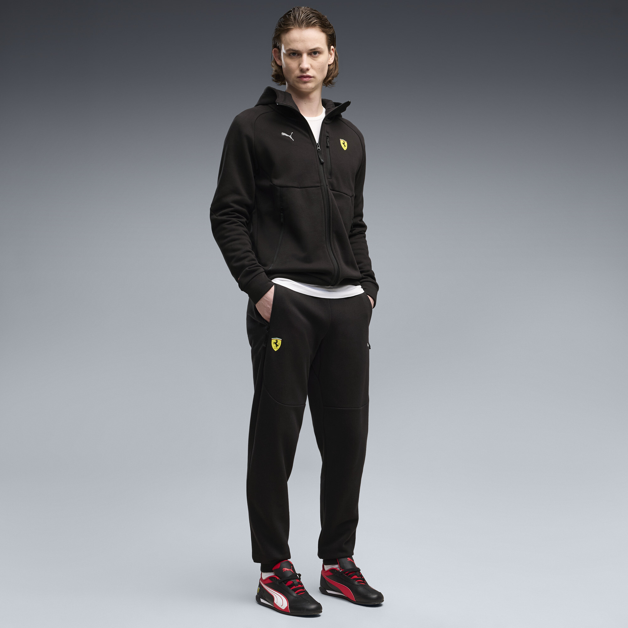 Scuderia Ferrari PUMATECH Men's Relaxed Pants in Black, Size XXL