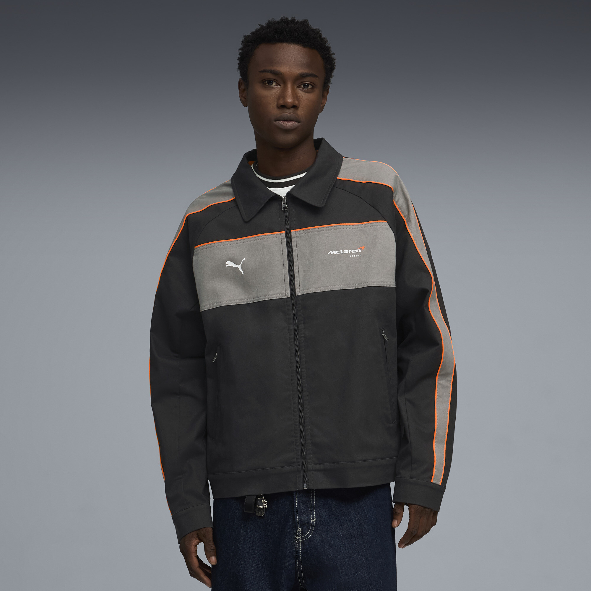 【新品未使用】performance jacket M Куртка McLAREN RACING Coach T7 Jacket Men | Цвет: Серый | Titan