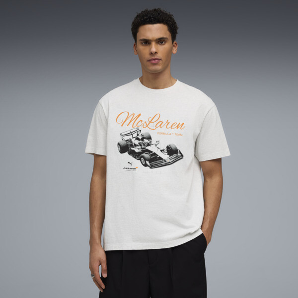 Remera PUMA estampada McLAREN RACING II para Hombre En Blanco Glow Heather