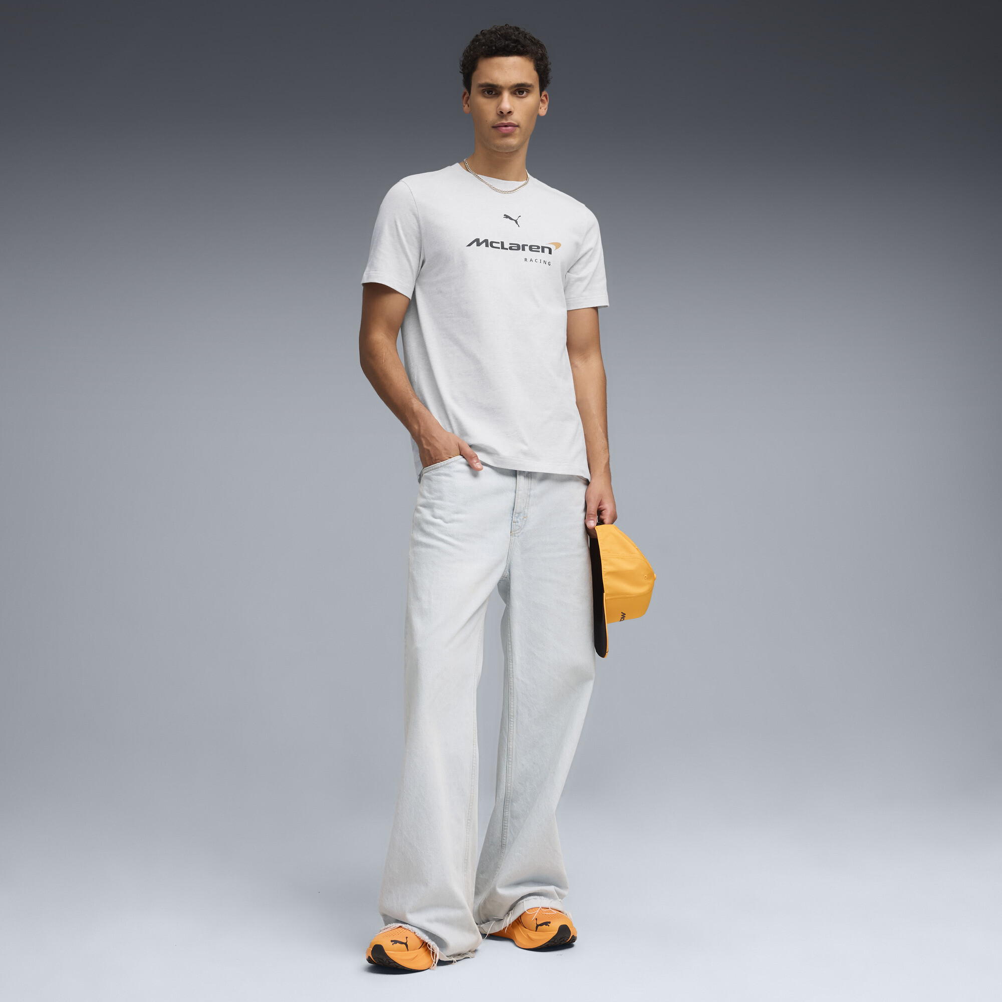 PUMA McLAREN RACING Big Logo T-shirt voor Heren, Wit, Maat L thumbnail 2