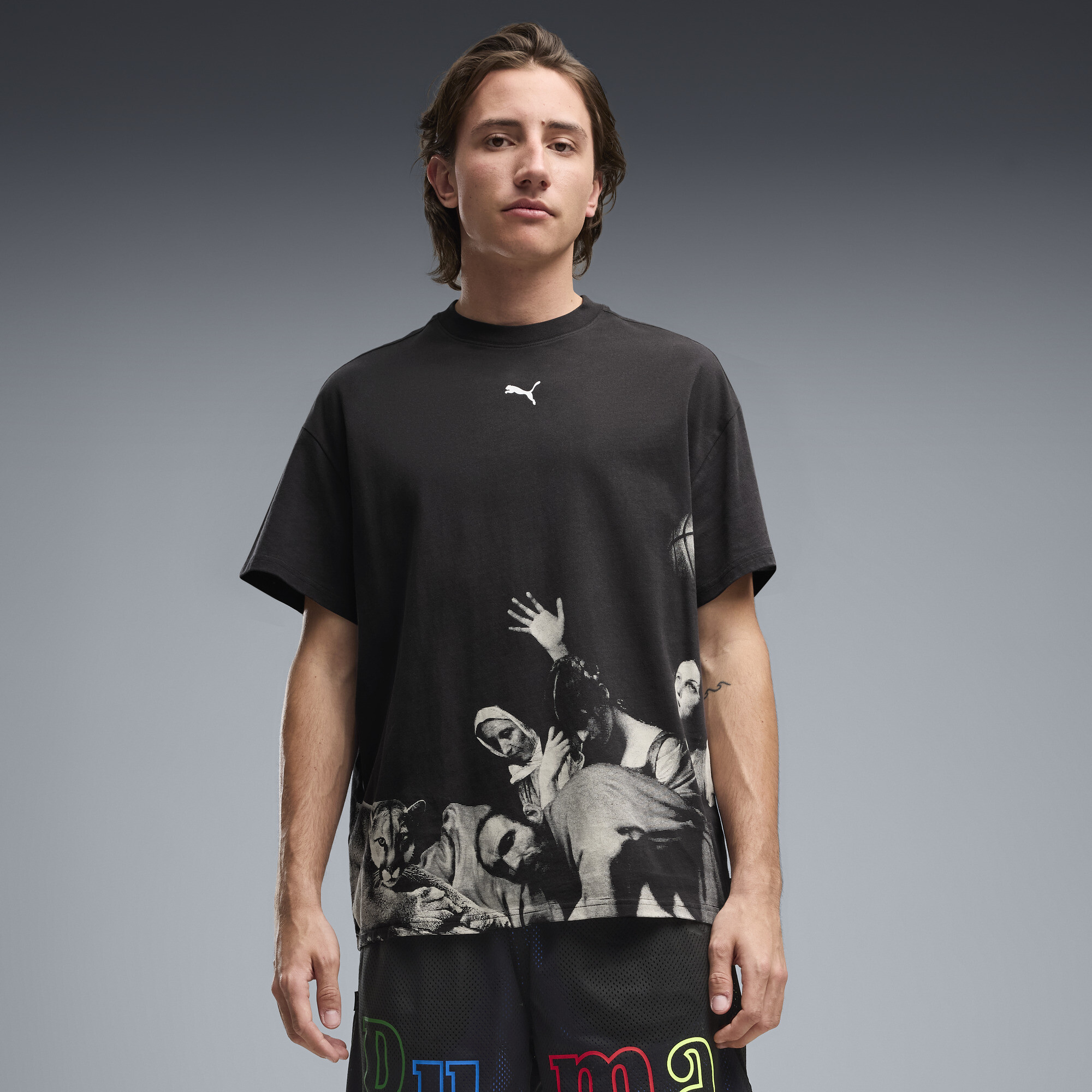 Memory Lane II Erkek Geniş Kesim Tişört | Siyah | Puma | Sku