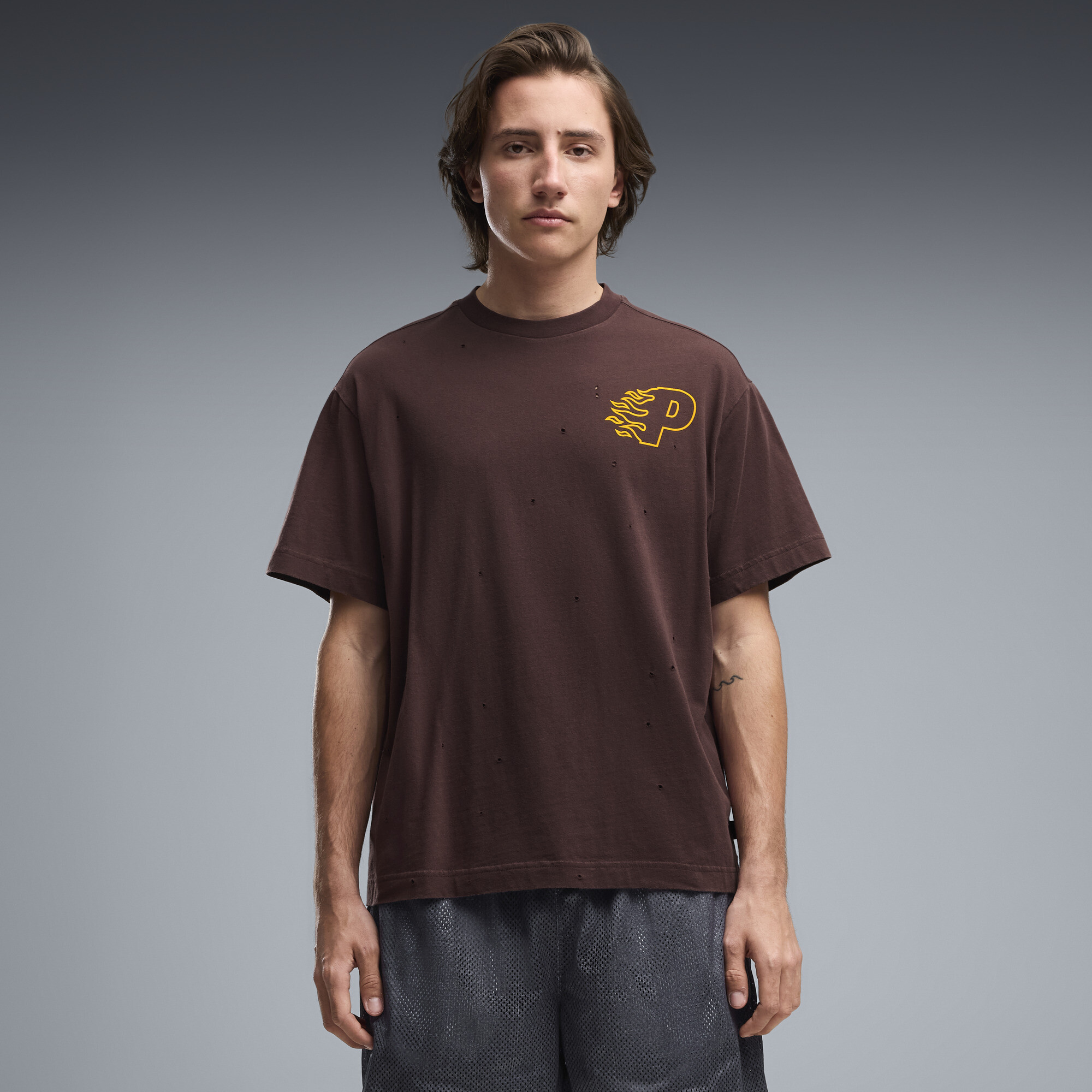 PUMA Art Class Oversized Tee Men, Men, Chai Latte, XXL