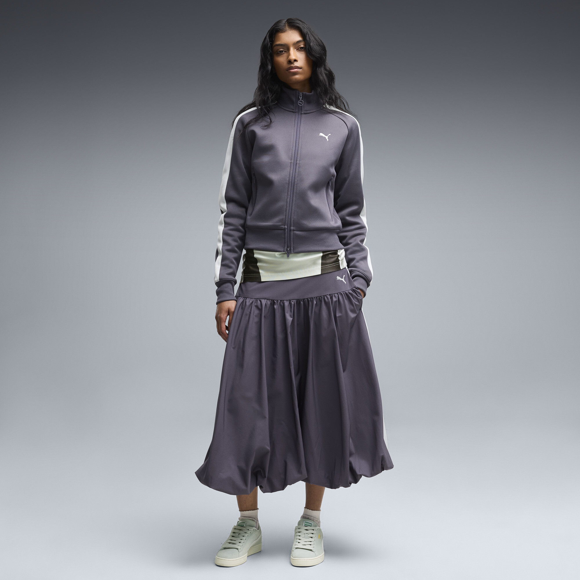 PUMA Jupe midi bouffante T7 Femme Accessoires Gris S 70 €