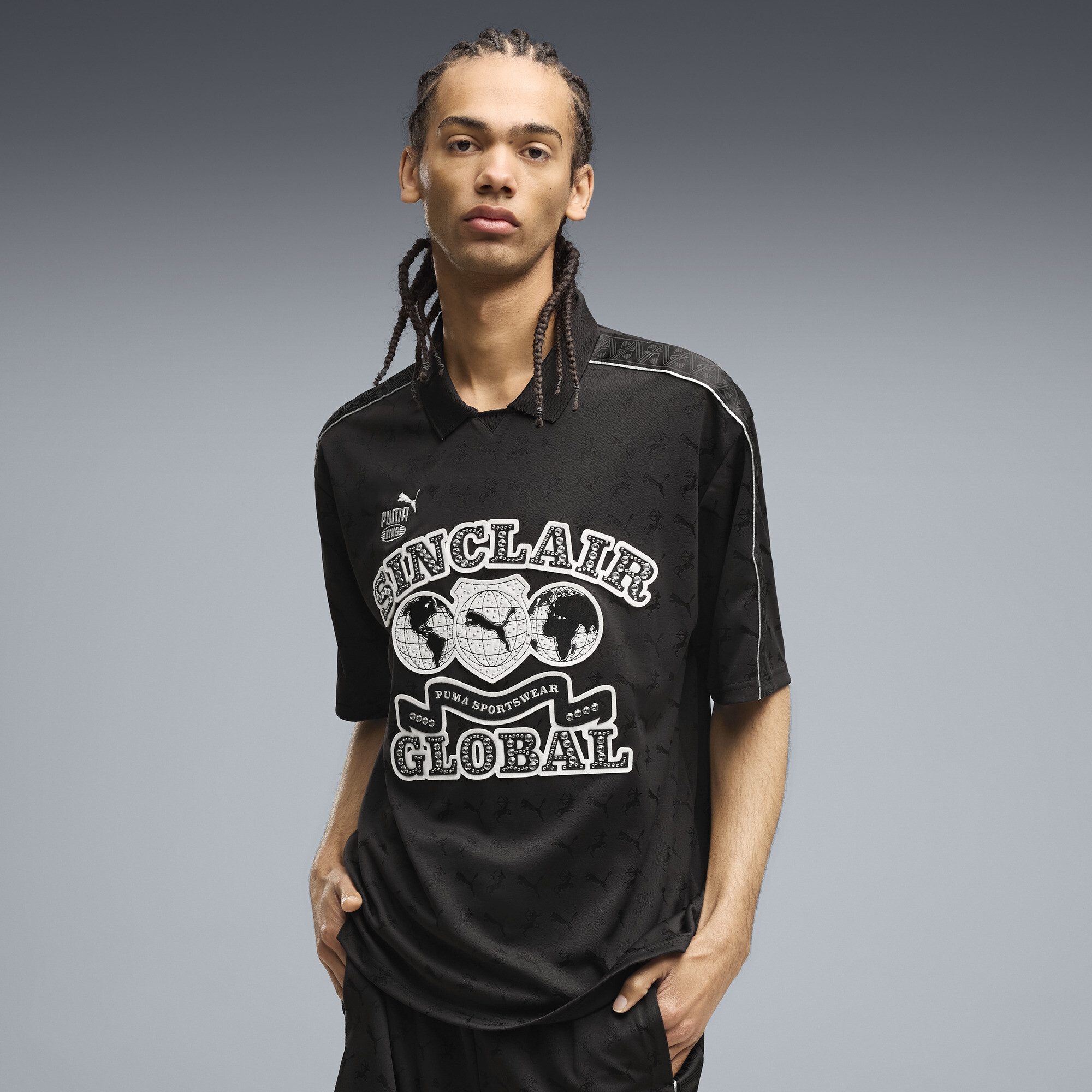 PUMA x SINCLAIR Men's Soccer Jersey in Black, Size XS