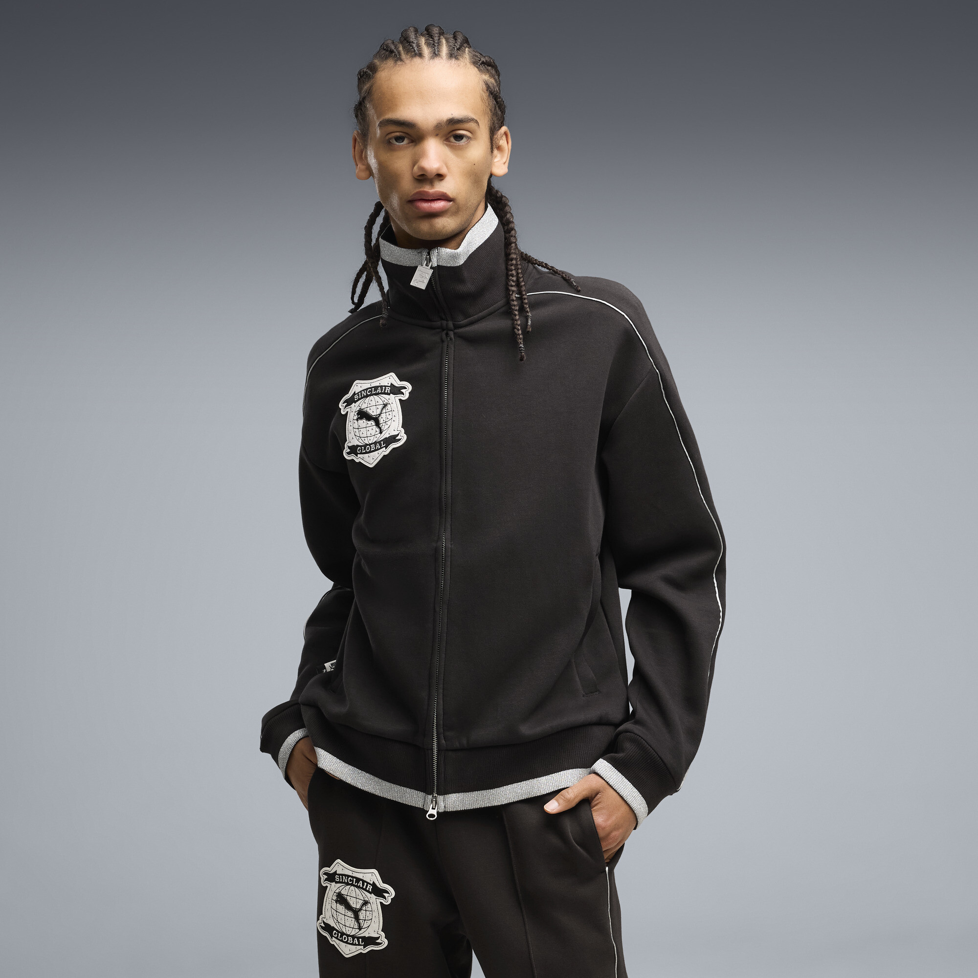 PUMA x SINCLAIR Men's T7 Track Jacket in Black, Size M