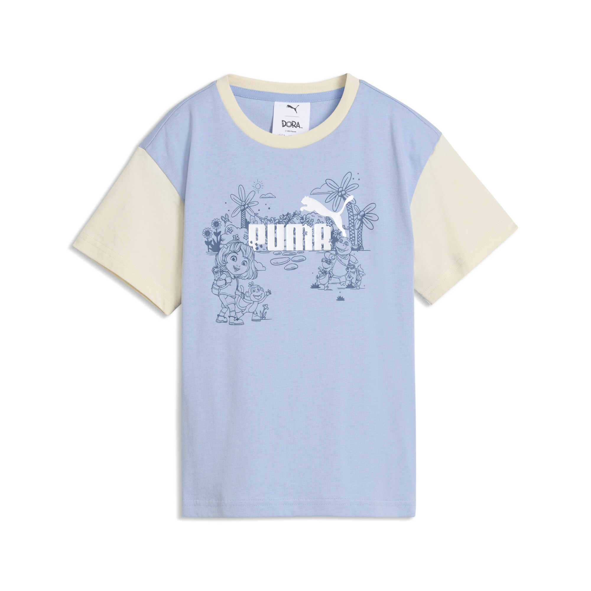 Dziecięca koszulka o luźnym kroju PUMA x DORA THE EXPLORER Graphic, Akcesoria, Niebieski, 2-3Y