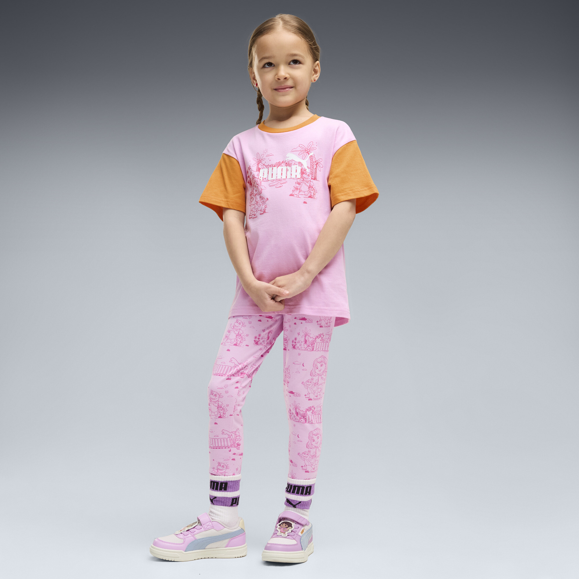 PUMA x DORA THE EXPLORER leggings met print voor Dames, Maat 3-4Y