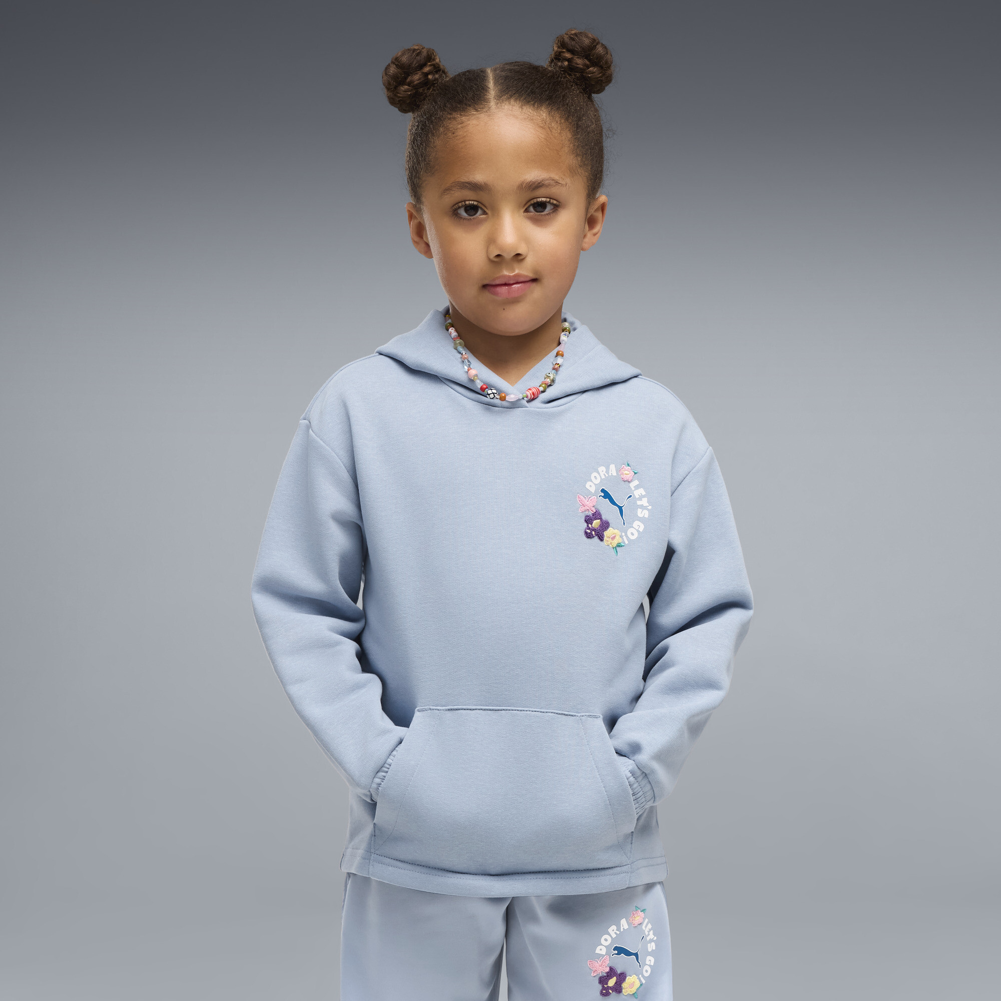 Chandail à capuchon décontracté PUMA x DORA L'EXPLORATRICE pour Enfants, Bleu, Jeune 5 | 637624_38