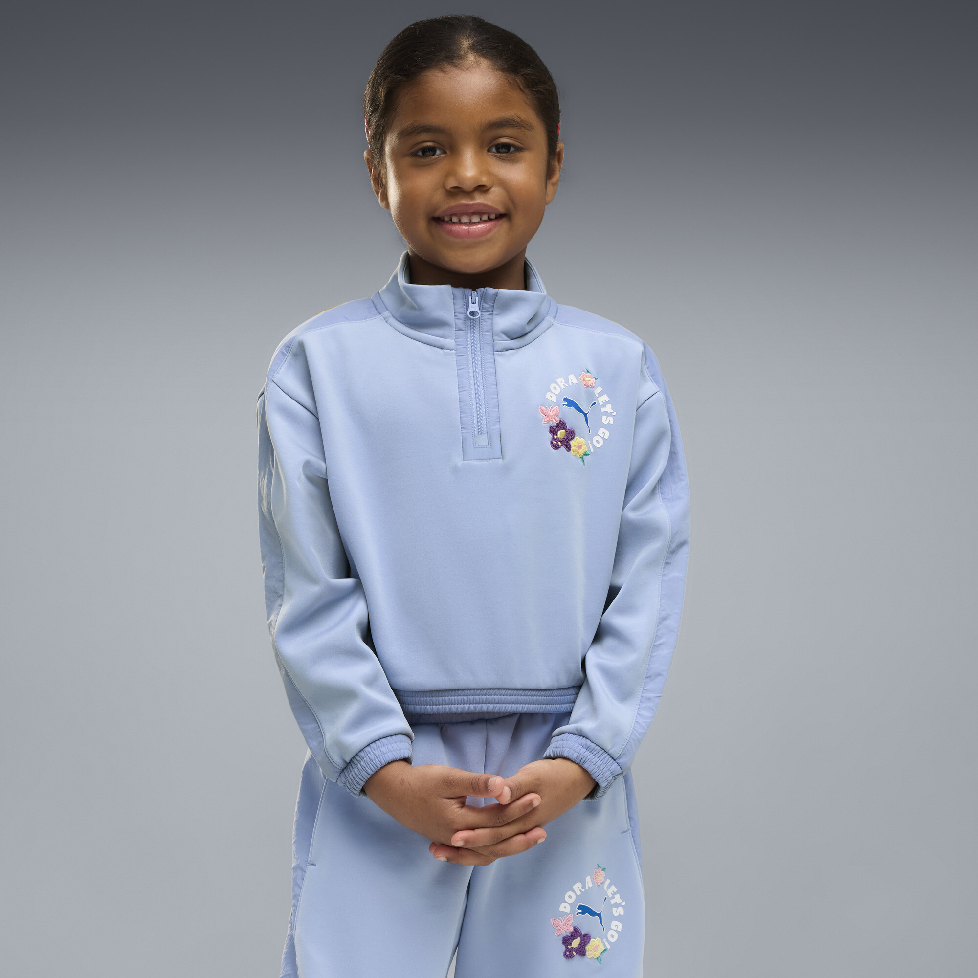 Дитяча олімпійка PUMA x DORA THE EXPLORER T7 Relaxed Half-Zip Crew