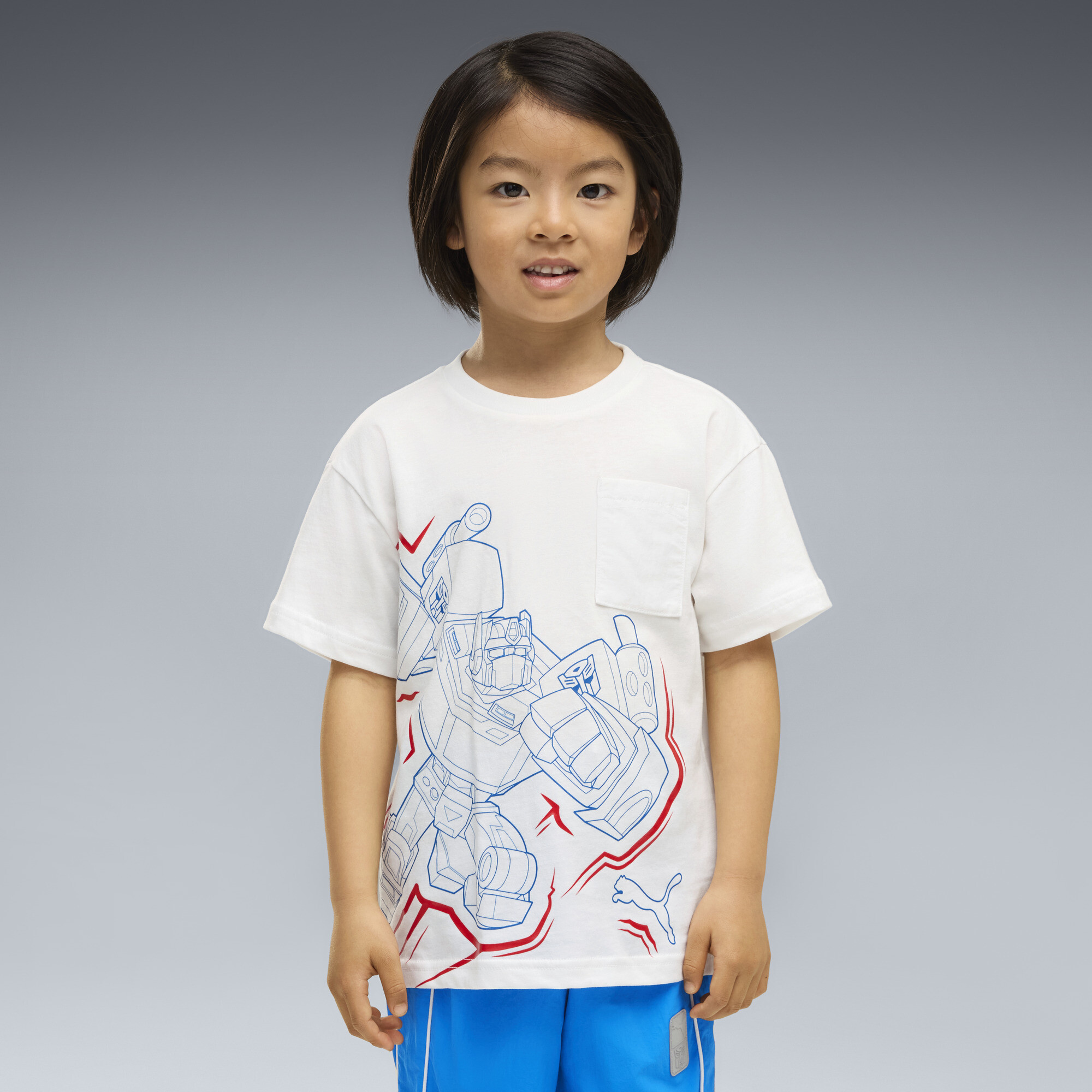 T-shirt dcontract imprims PUMA x TRANSFORMERS Enfant Vtements Blanc 6-7Y 25$