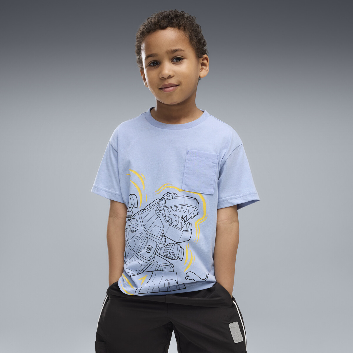 PUMA x TRANSFORMERS Relaxed Graphic T-Shirt Kids in Chambray Blue, 4-5Y