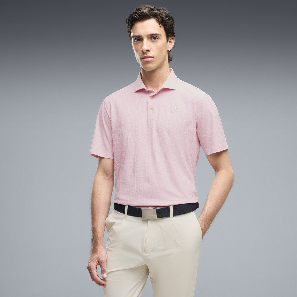 PUMA x ARNOLD PALMER Textured Polo Men in Rose Glow, XL