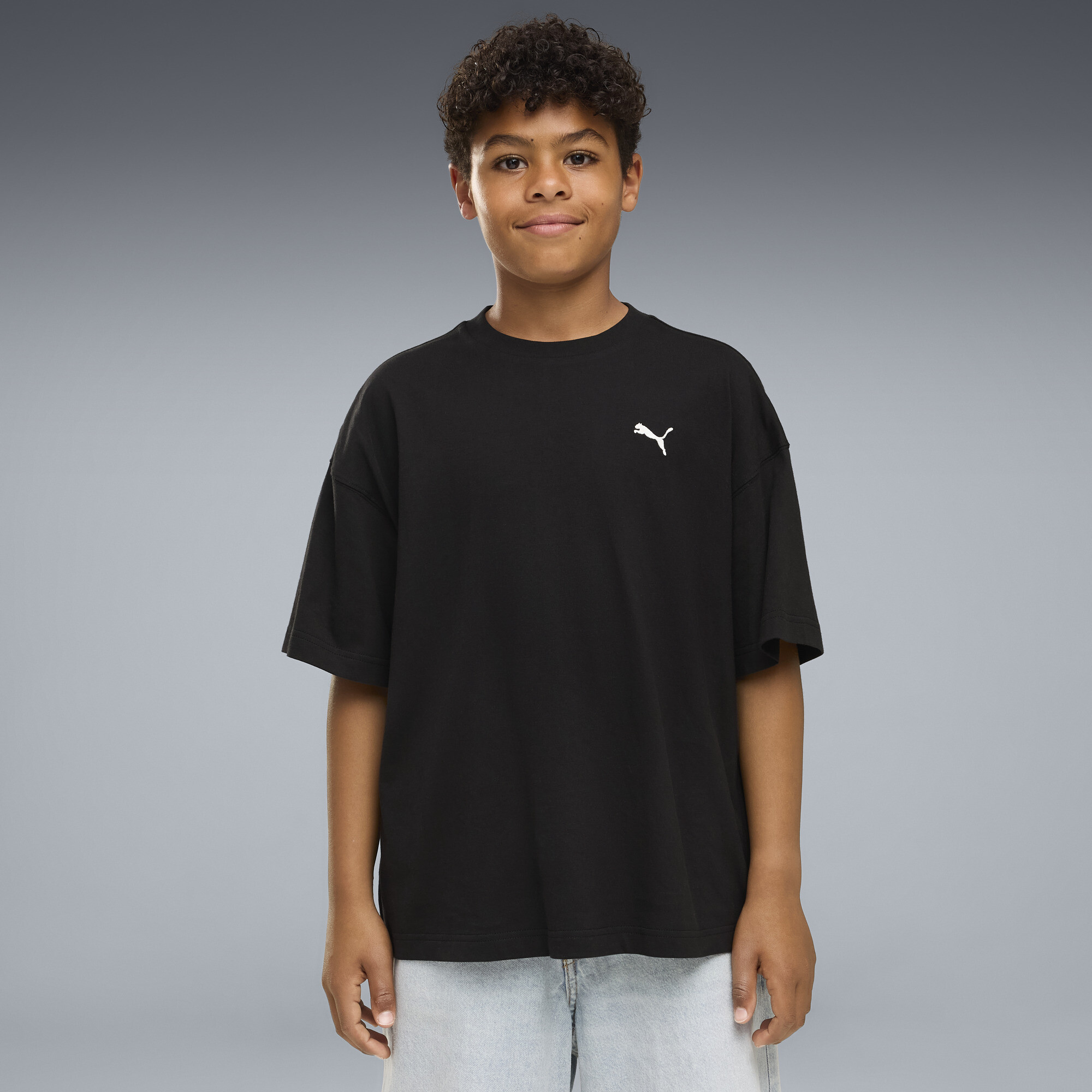 PUMA Essentials Big Kids' Oversized T-Shirt in Black, Size M