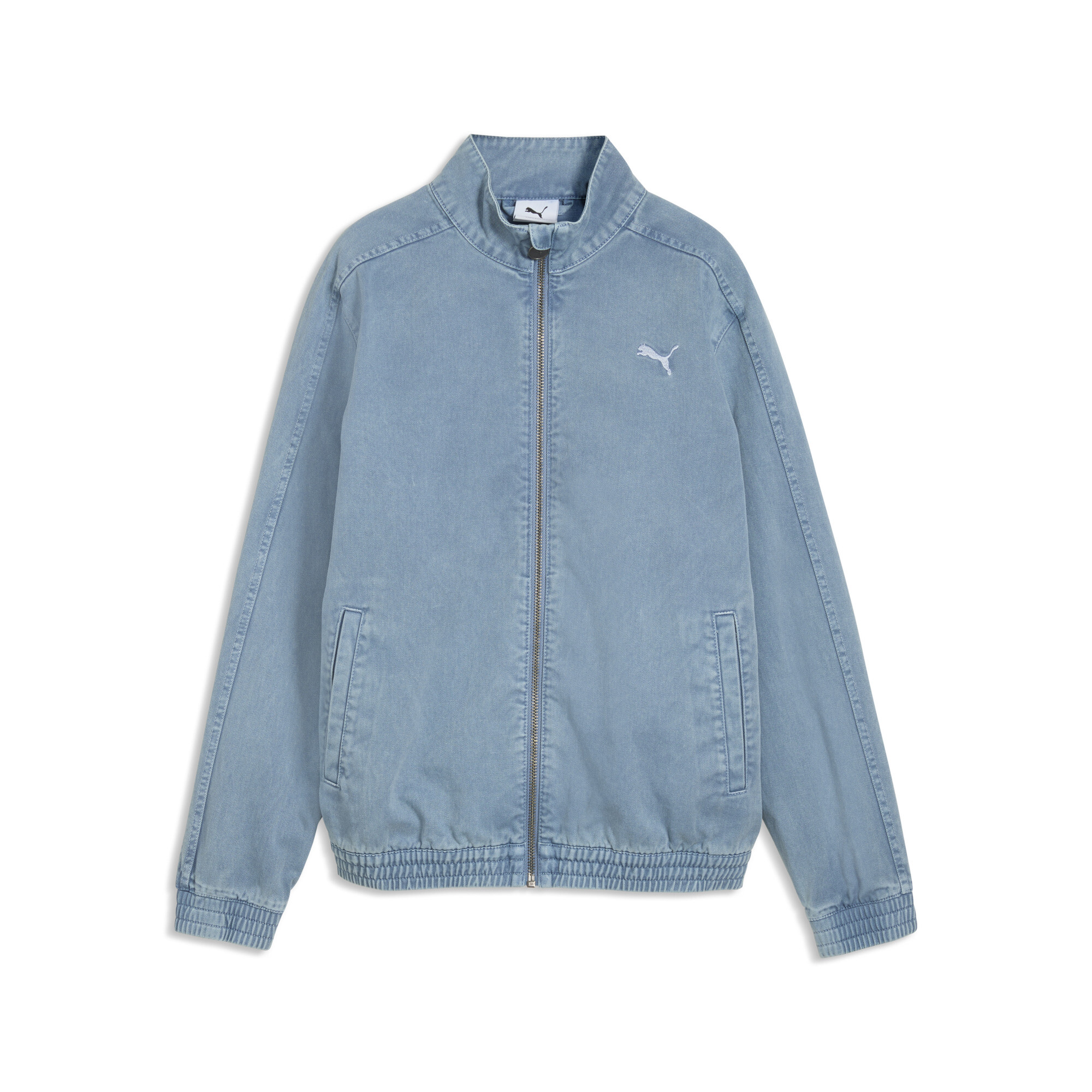 PUMA T7 Relaxed Washed Twill Full-Zip Jacke Teenager, Kleidung, Blau, 13-14Y