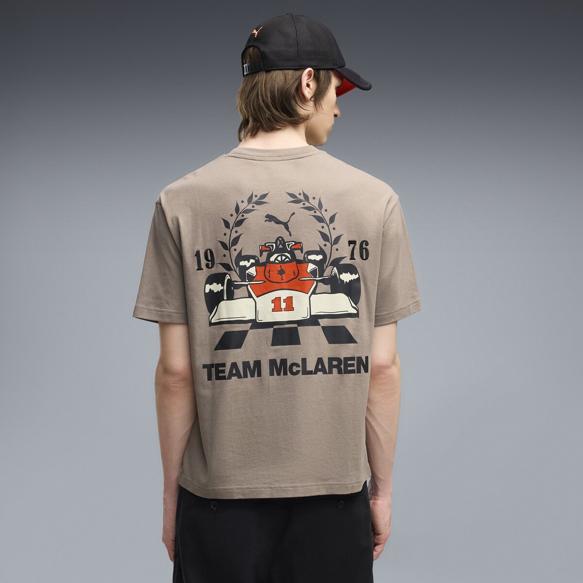 McLAREN RACING Graphic T-Shirt Men in Mouse Gray by PUMA, Medium