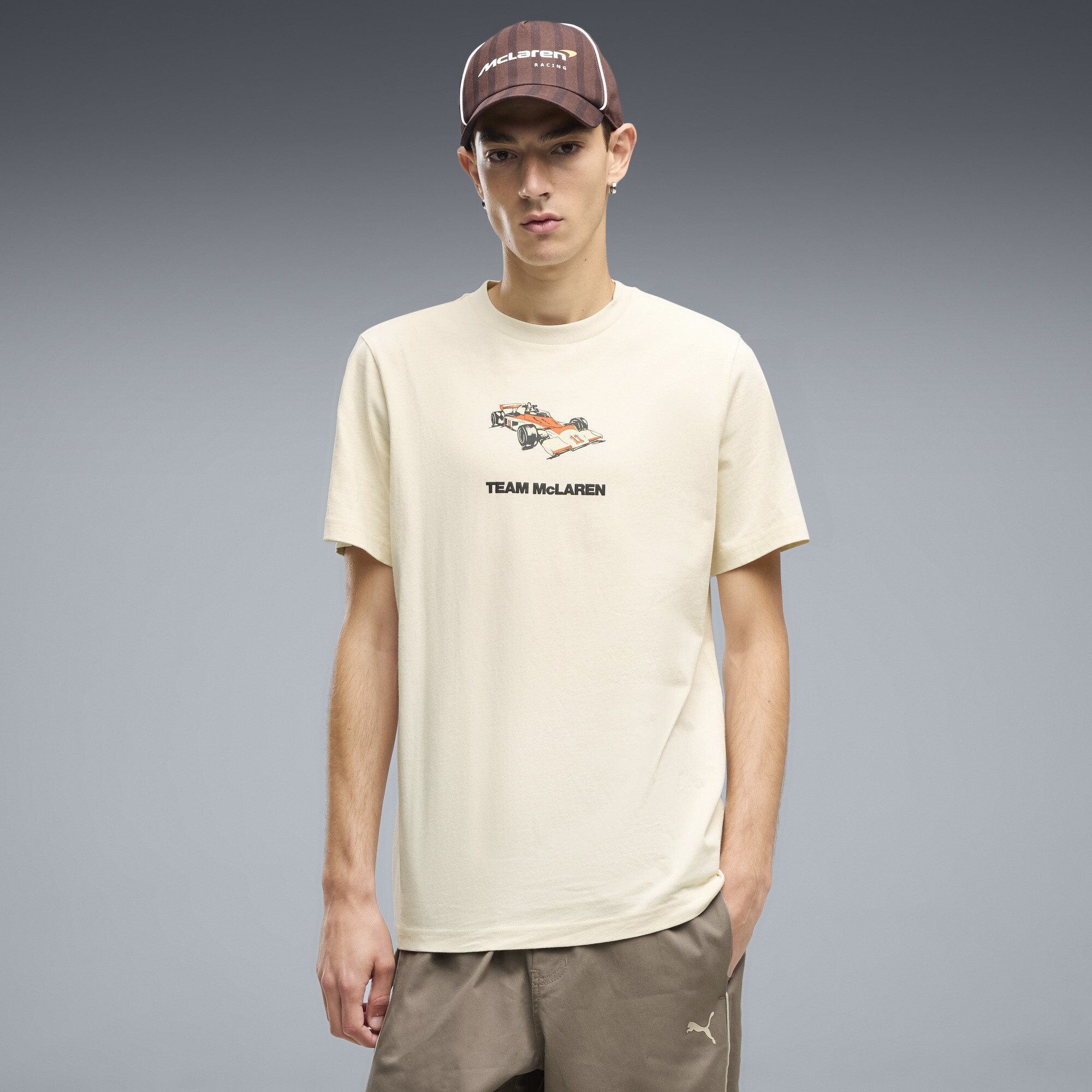 PUMA Męska koszulka z grafiką McLAREN RACING, Odzież, Biały, XXL