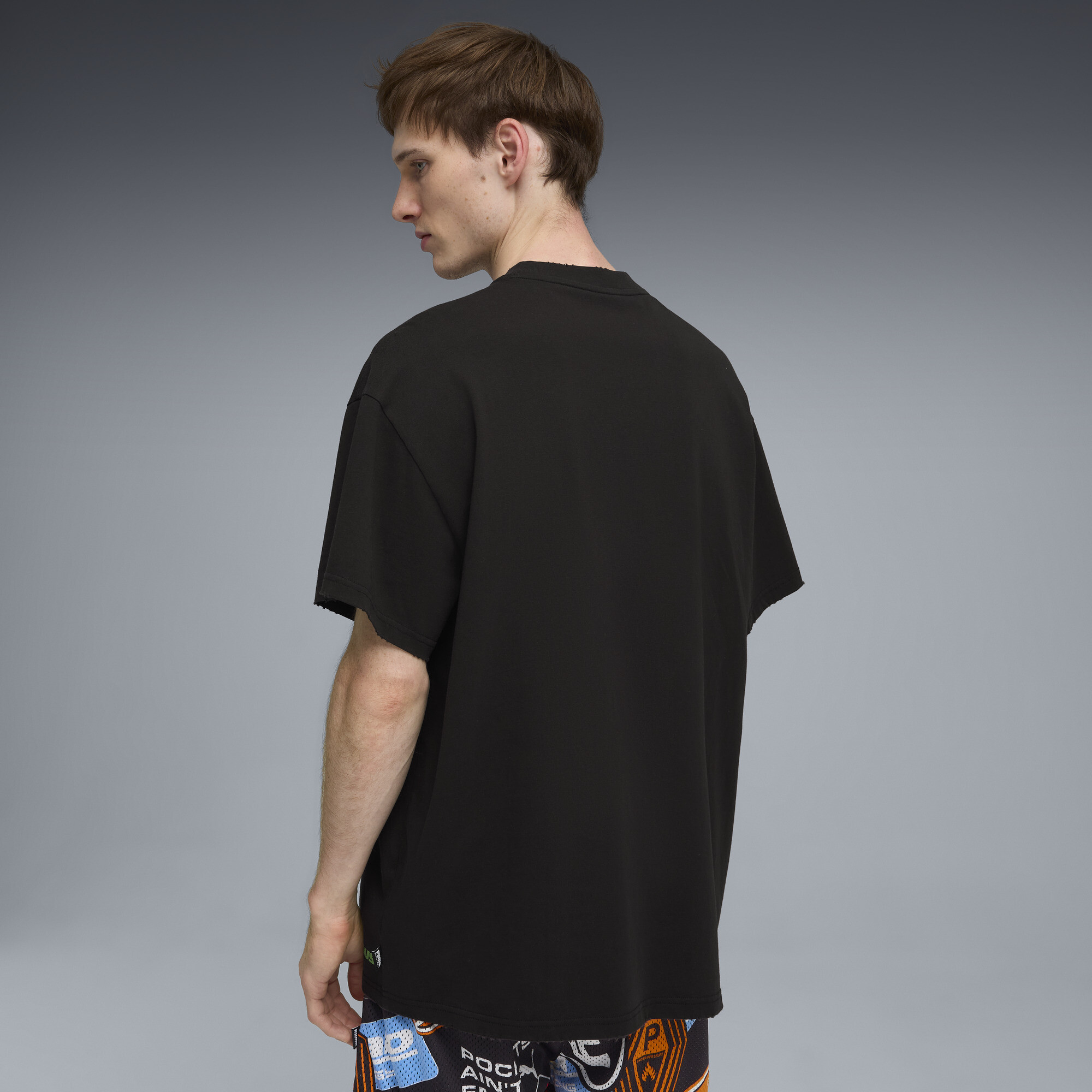 PUMA x FAST&FURIOUS relaxed basketbal-T-shirt voor Heren, Zwart, Maat M thumbnail 3