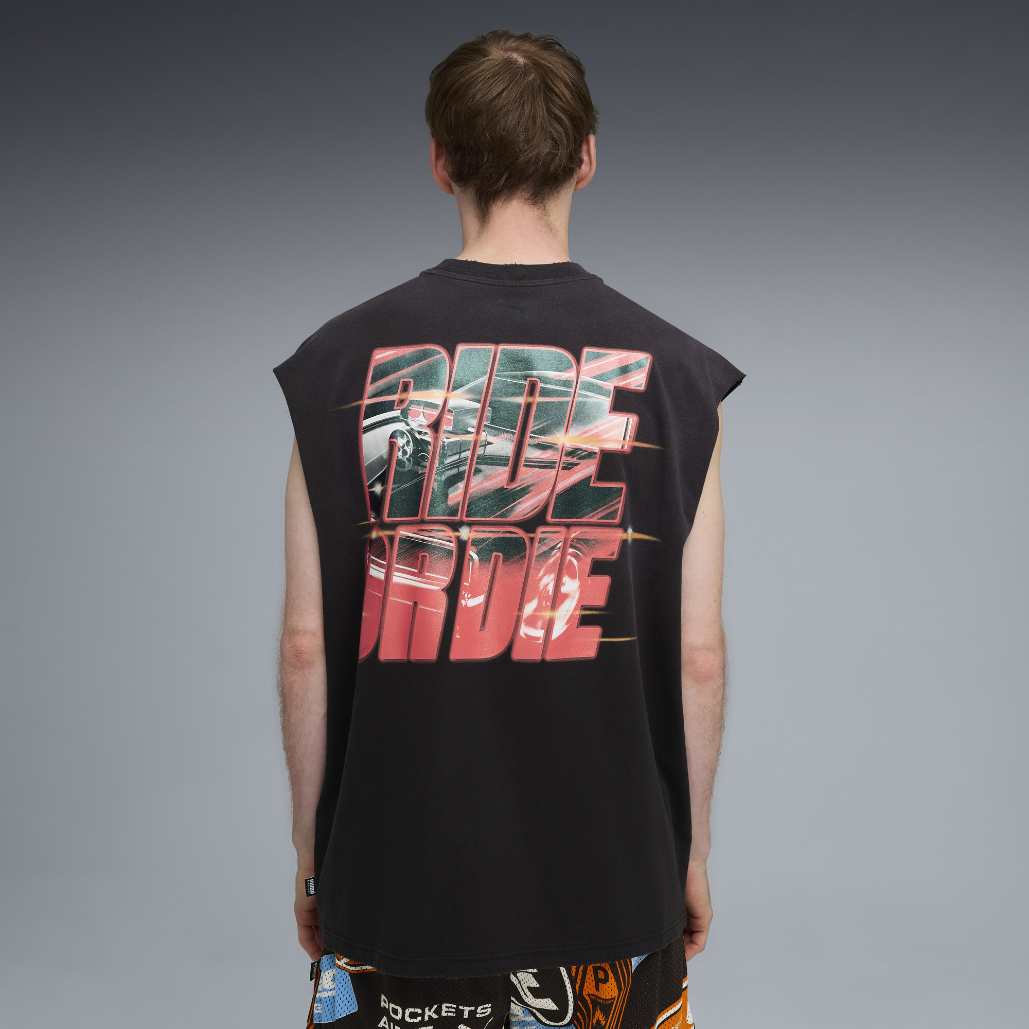 PUMA x FAST&FURIOUS relaxed afgeknipt T-shirt voor Heren, Zwart, Maat XS thumbnail 3