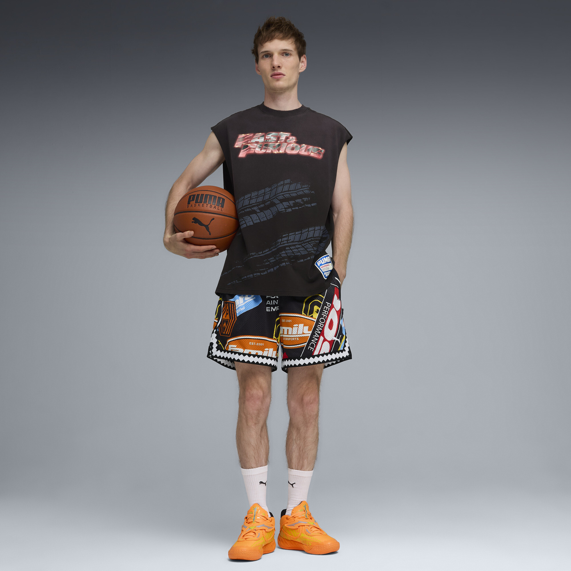 PUMA x FAST&FURIOUS relaxed afgeknipt T-shirt voor Heren, Zwart, Maat XS thumbnail 2