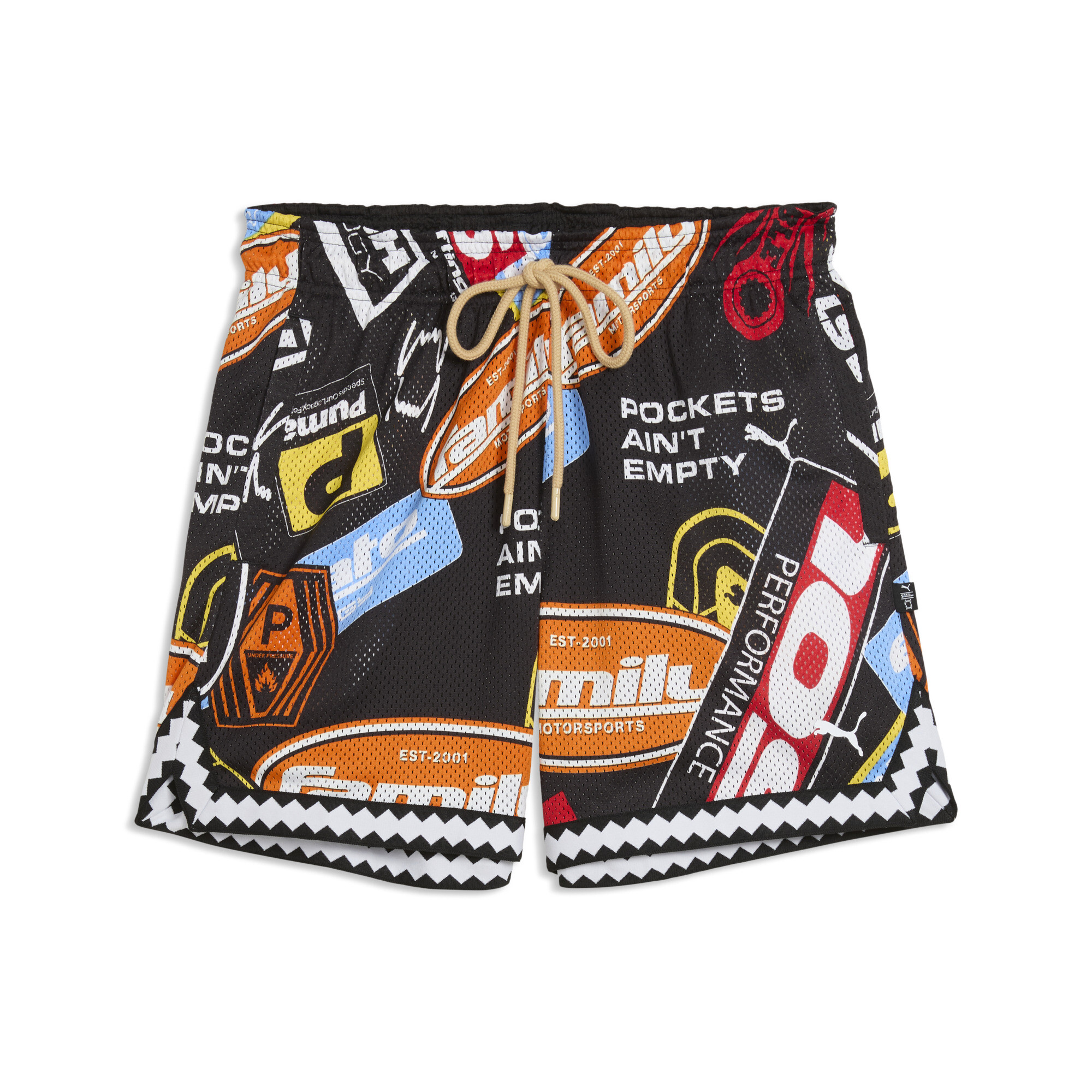 PUMA x FAST&FURIOUS short van mesh voor Heren, Zwart, Maat 4XL thumbnail 3