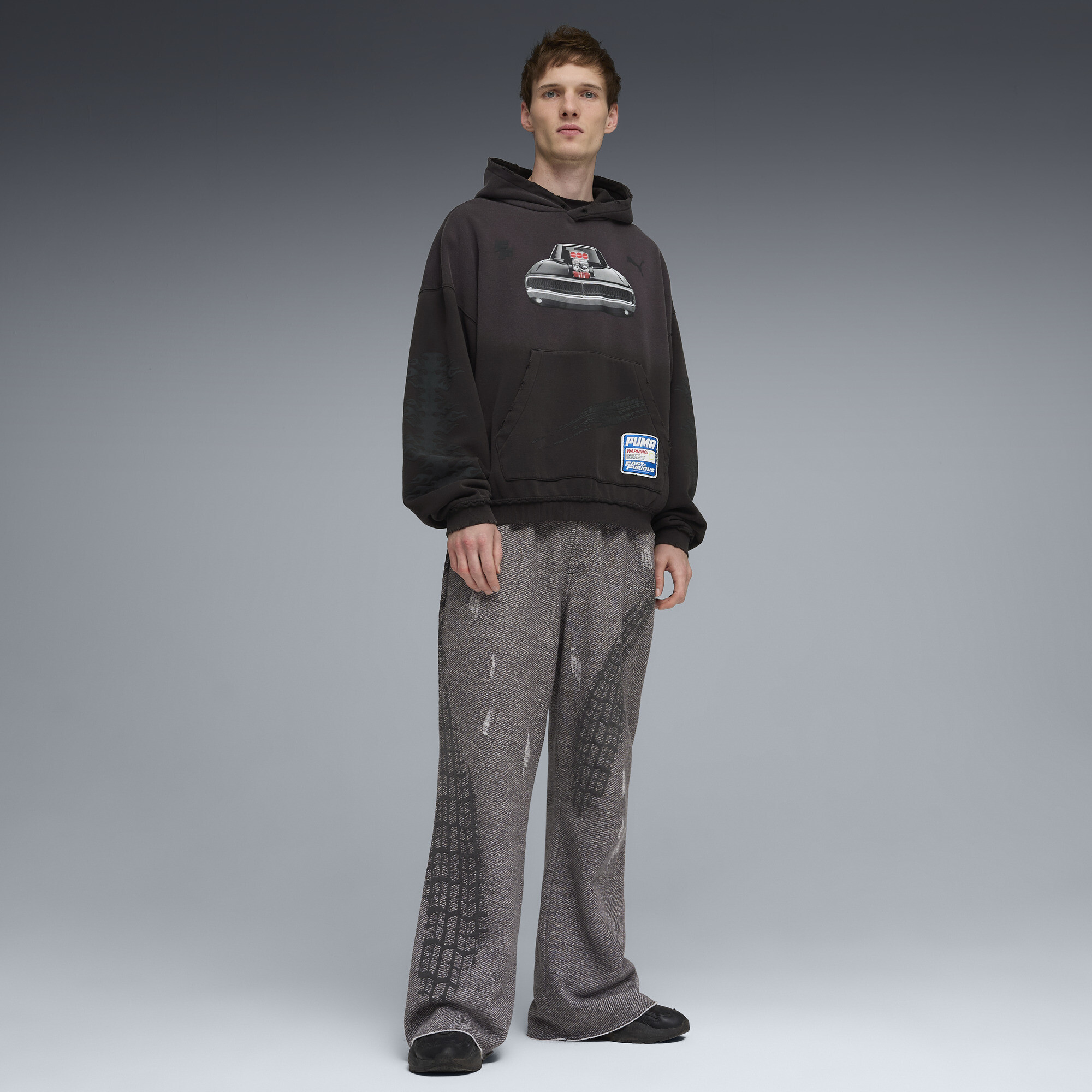 PUMA x FAST&FURIOUS hoodie voor Heren, Zwart, Maat 3XL thumbnail 4