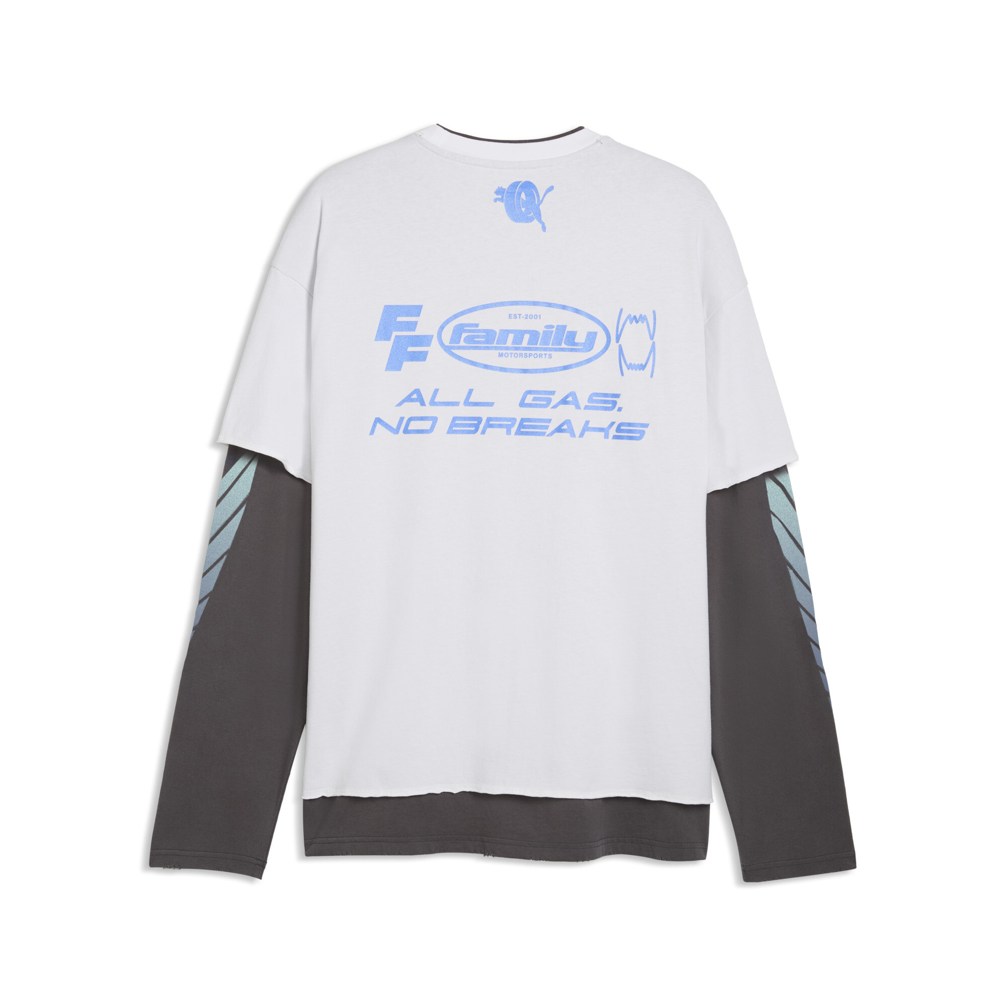 PUMA x FAST&FURIOUS oversized T-shirt voor Heren, Grijs/Wit, Maat XXL thumbnail 2