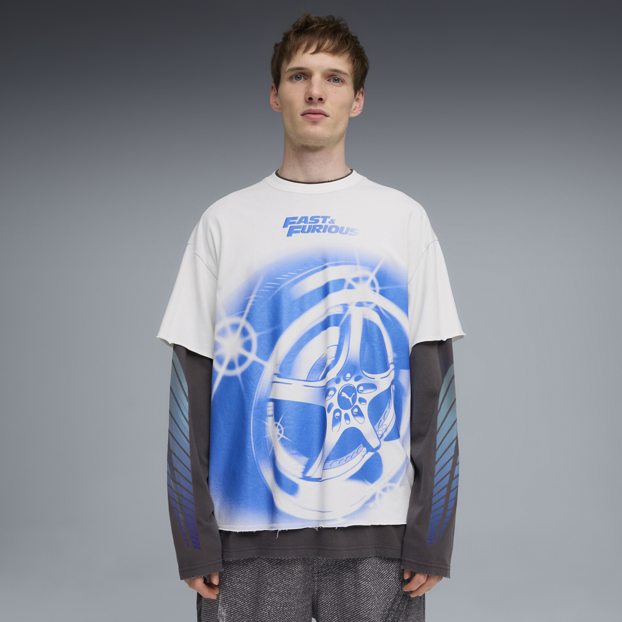 Лонгслив PUMA x FAST & FURIOUS Oversized Tee Men | Цвет: Белый