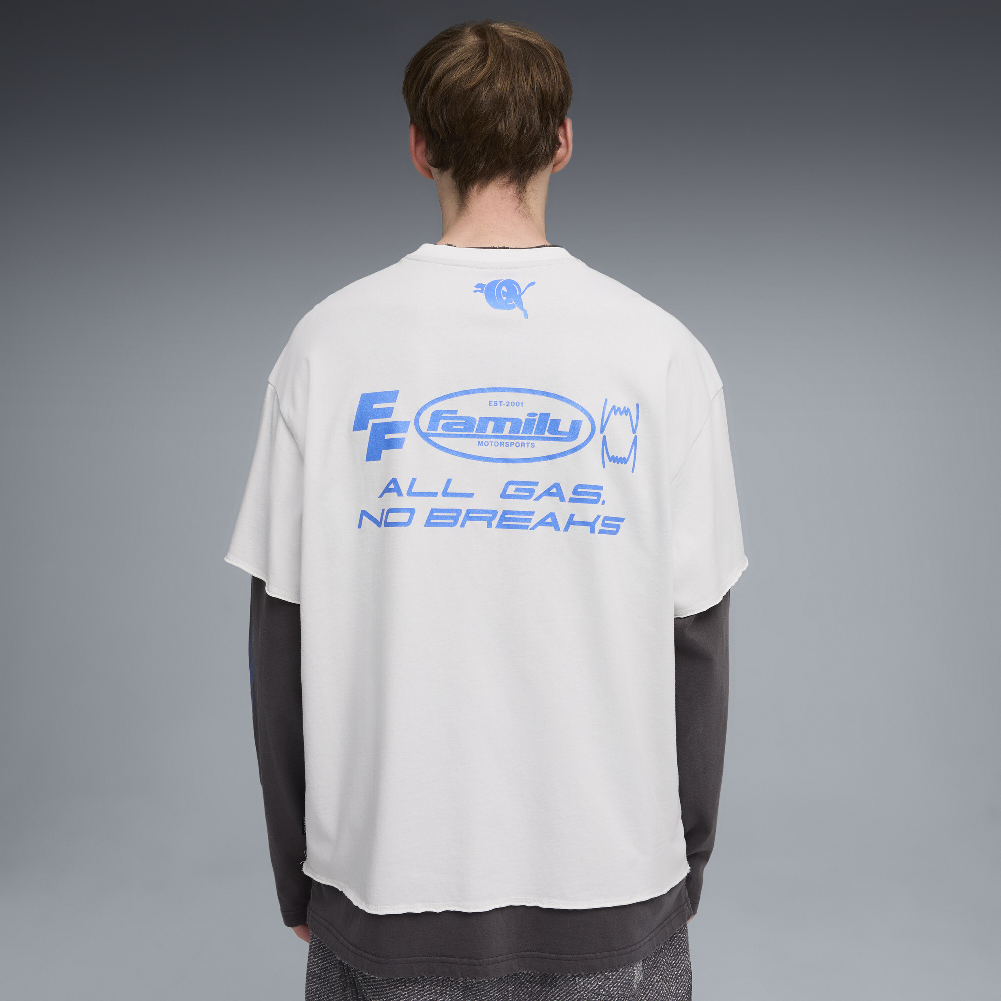 PUMA x FAST&FURIOUS oversized T-shirt voor Heren, Grijs/Wit, Maat XXL thumbnail 5