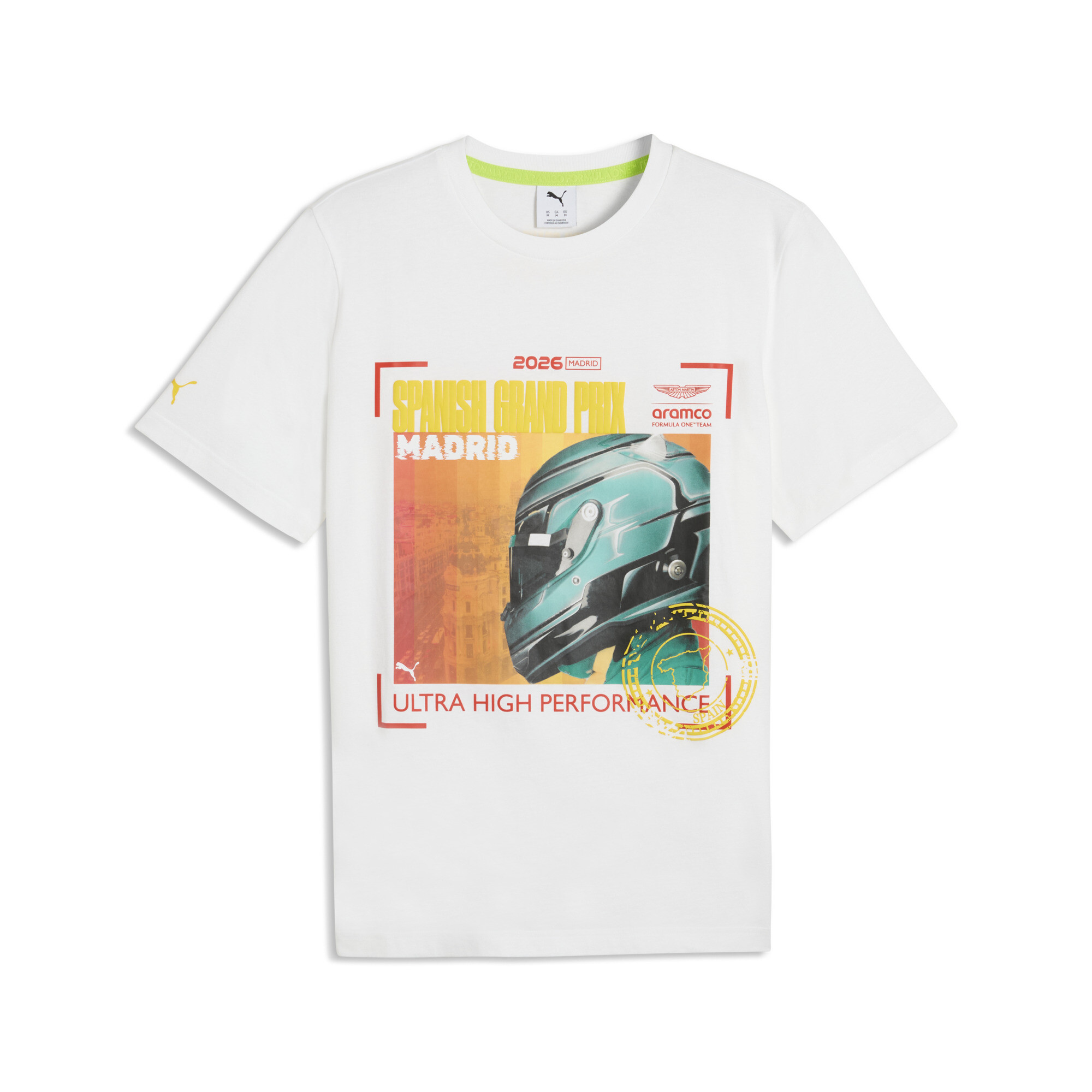 Męska koszulka PUMA x ASTON MARTIN ARAMCO F1® TEAM Race Madrid, Akcesoria, Biały, XXL