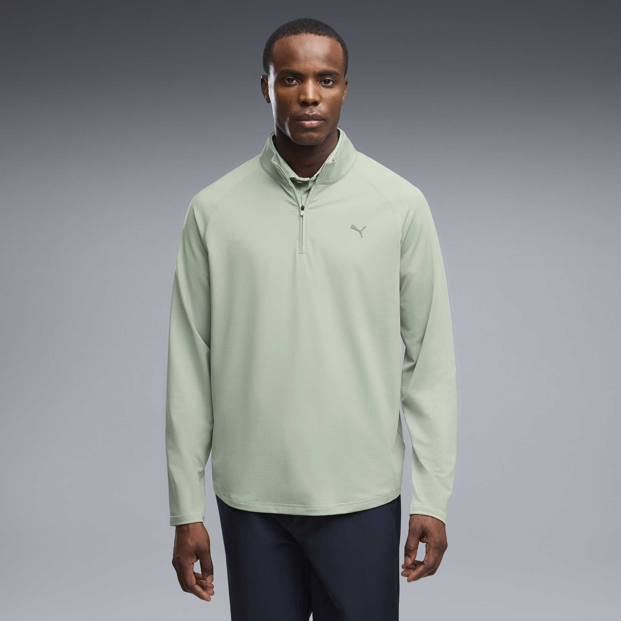 PUMA Pure Grid Golfjacke mit Reißverschluss bis zum Hals Herren, Kleidung, Grün, M