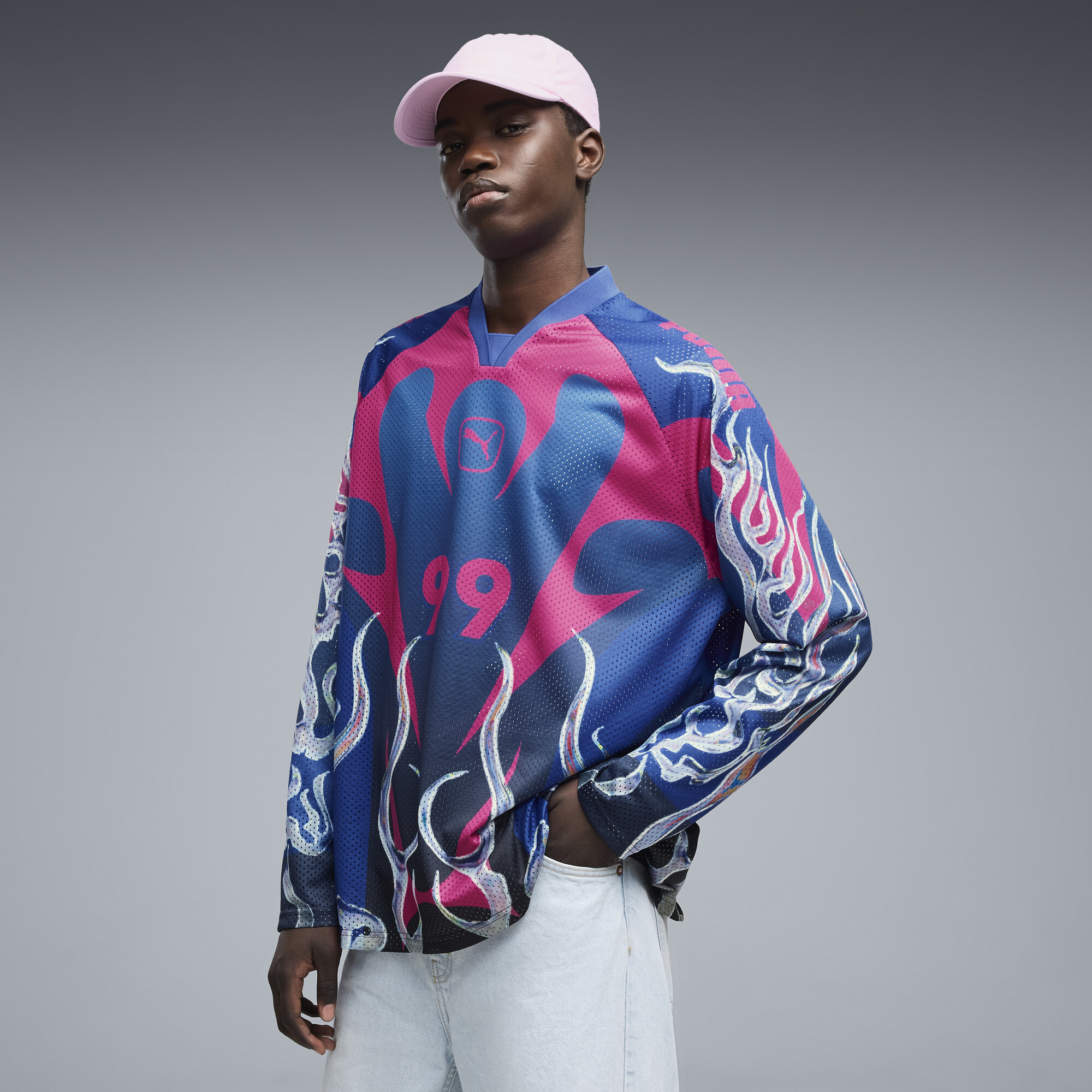 FUTURE.PUMA.ARCHIVE relaxed shirt met lange mouwen voor Heren, Blauw, Maat S thumbnail 4