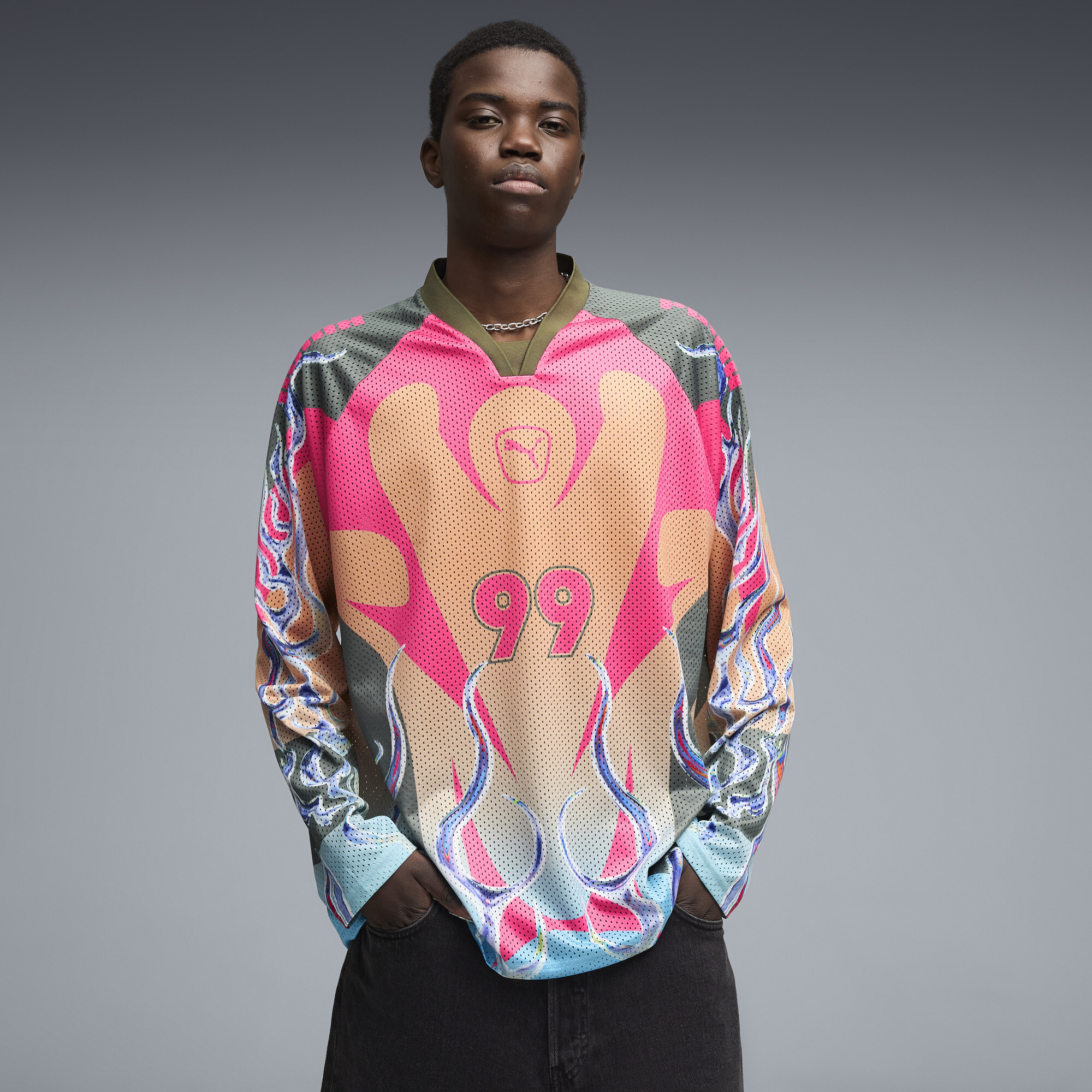 FUTURE.PUMA.ARCHIVE relaxed shirt met lange mouwen voor Heren, Groen, Maat M thumbnail 4