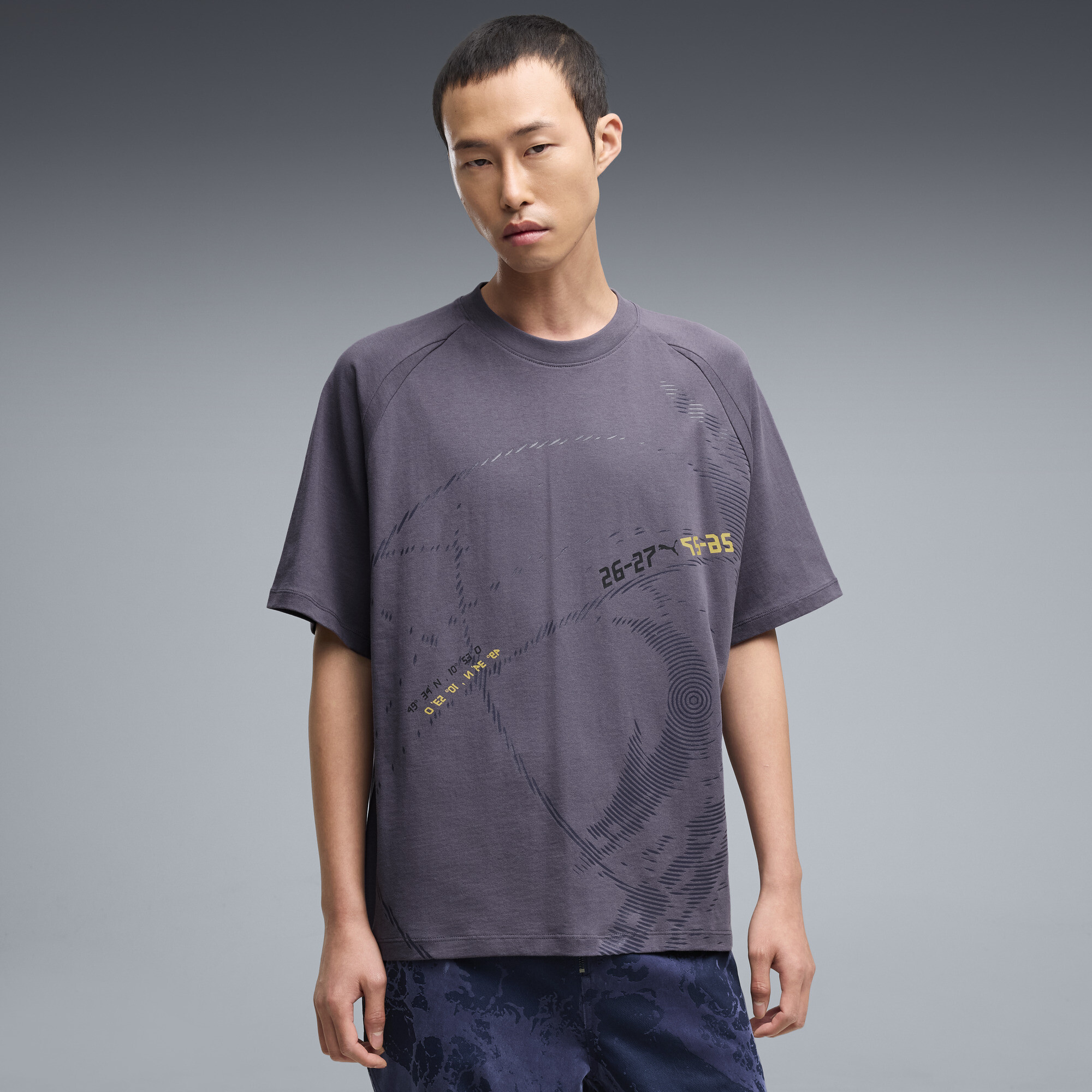 PUMA CLRT 2G Men's Relaxed Graphic T-Shirt in Grey, Size XL