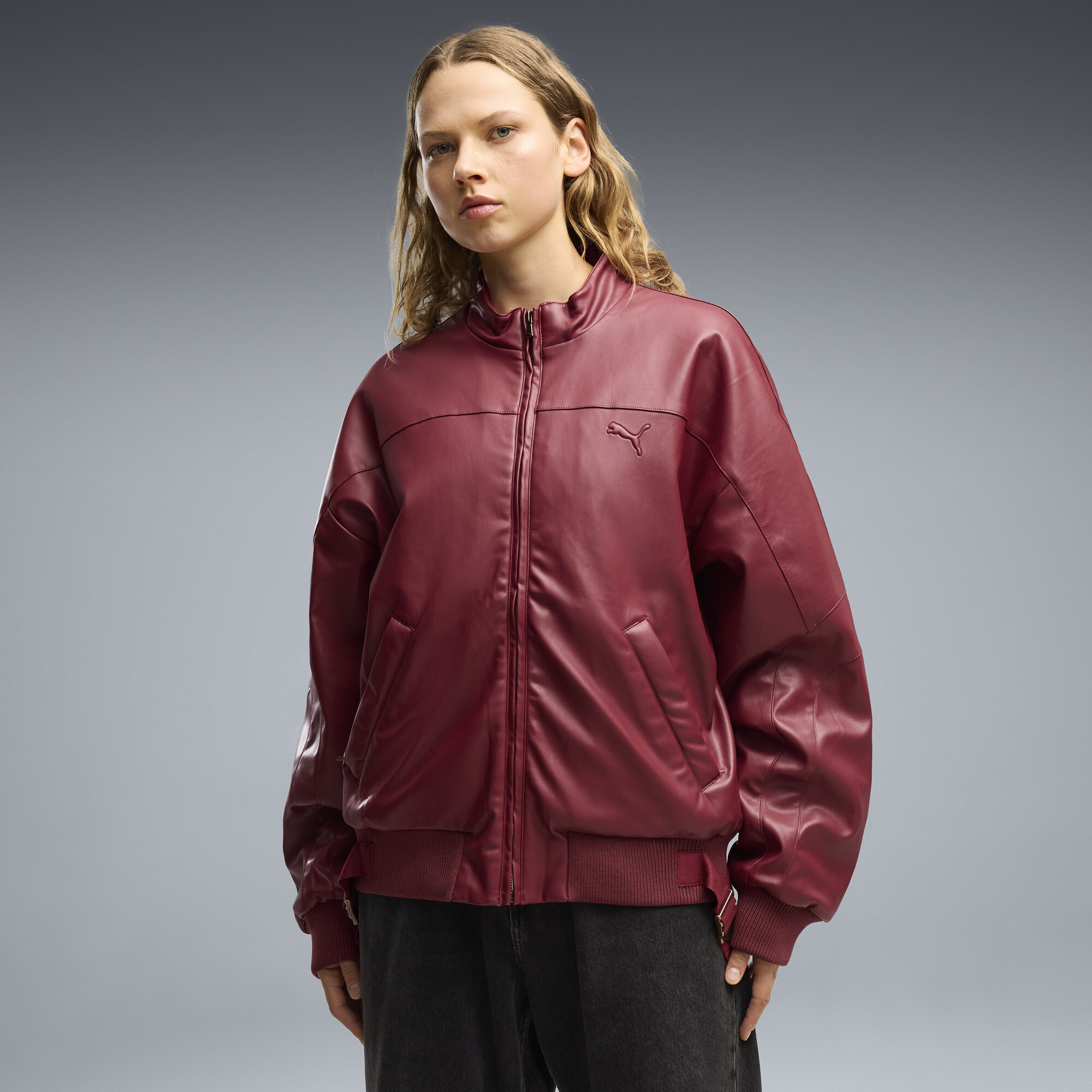 PUMA Las Vegas Relaxed Jacket in Red, Size M