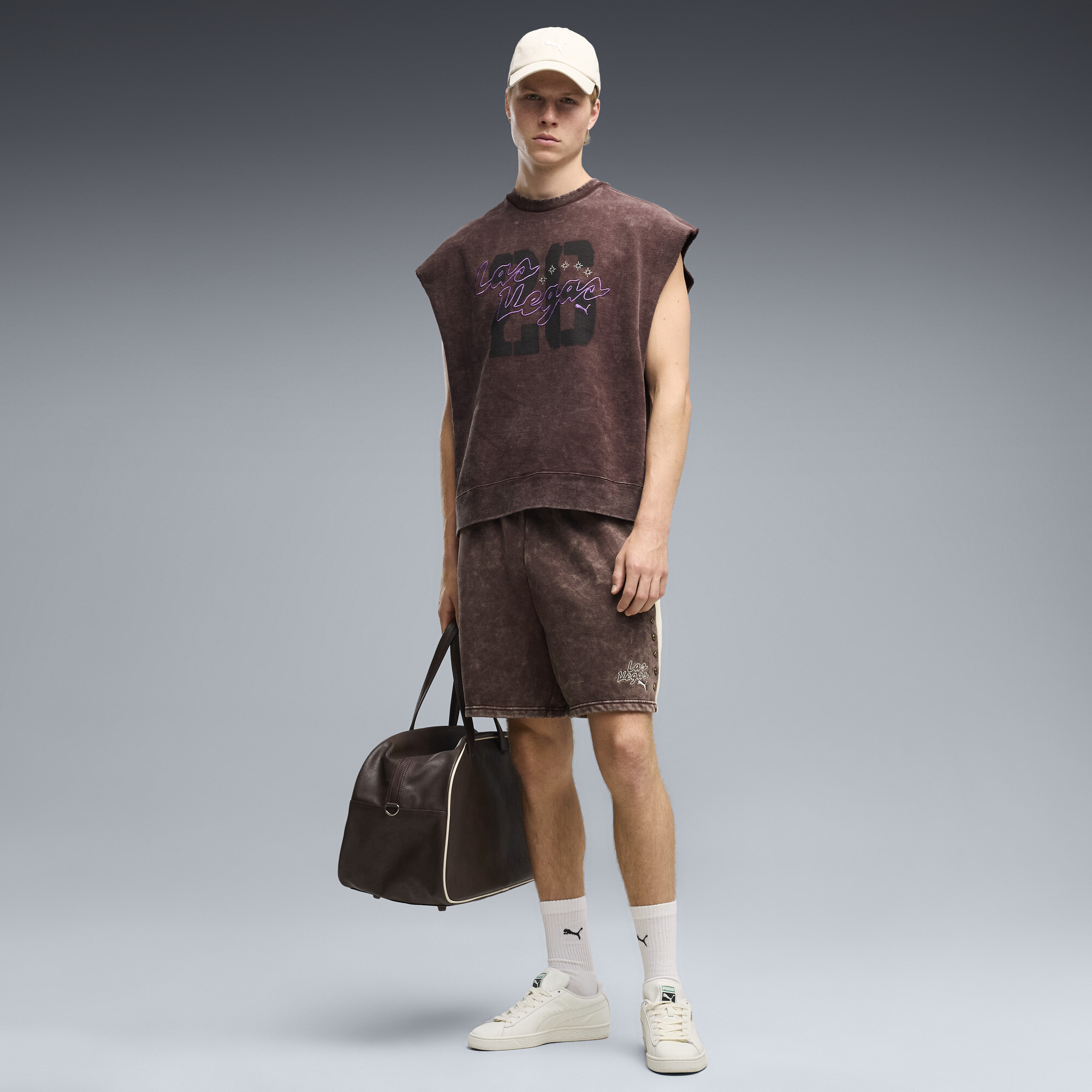 PUMA Las Vegas Men's 6" Woven Shorts in Brown, Size L