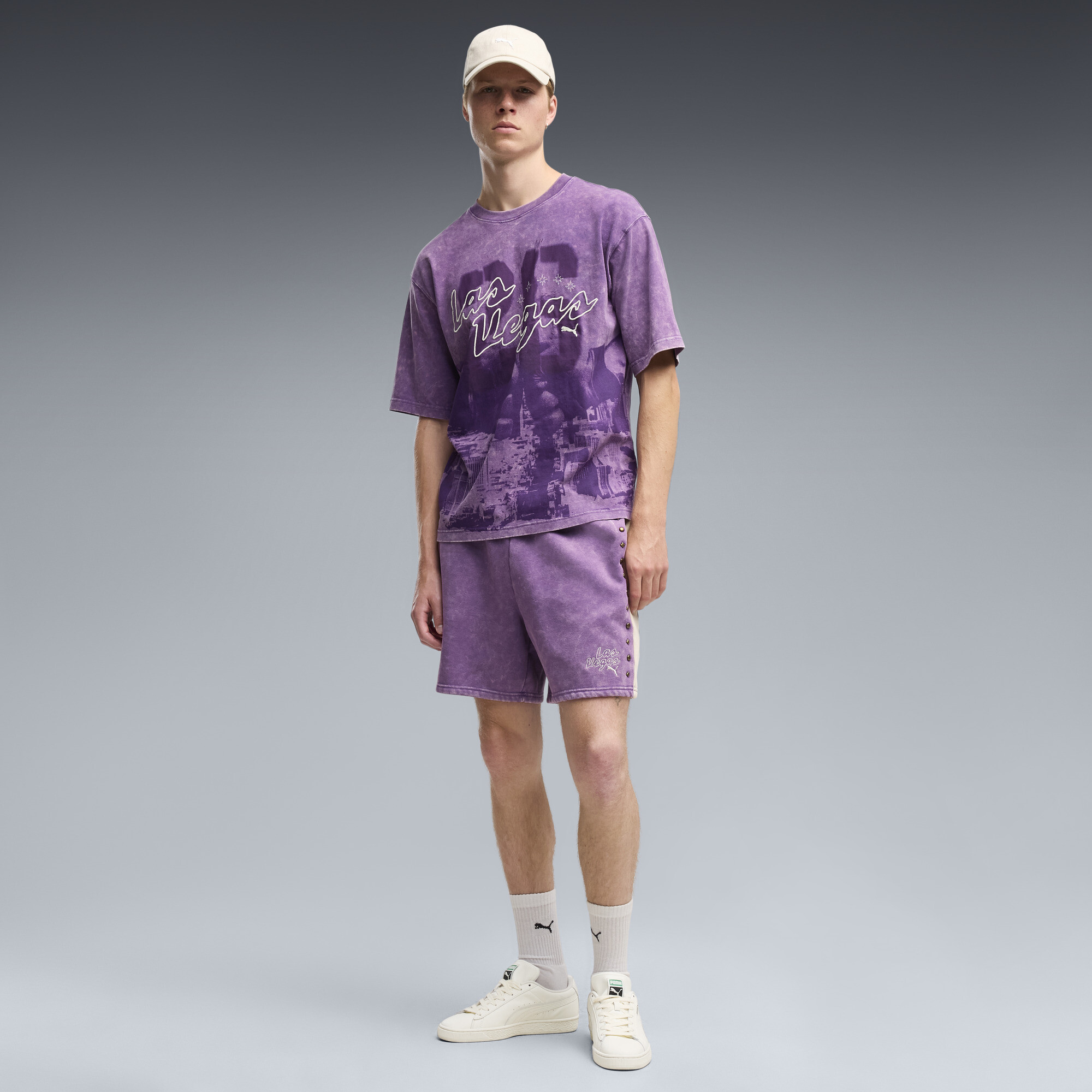 PUMA Las Vegas Men's 6" Woven Shorts in Purple, Size S